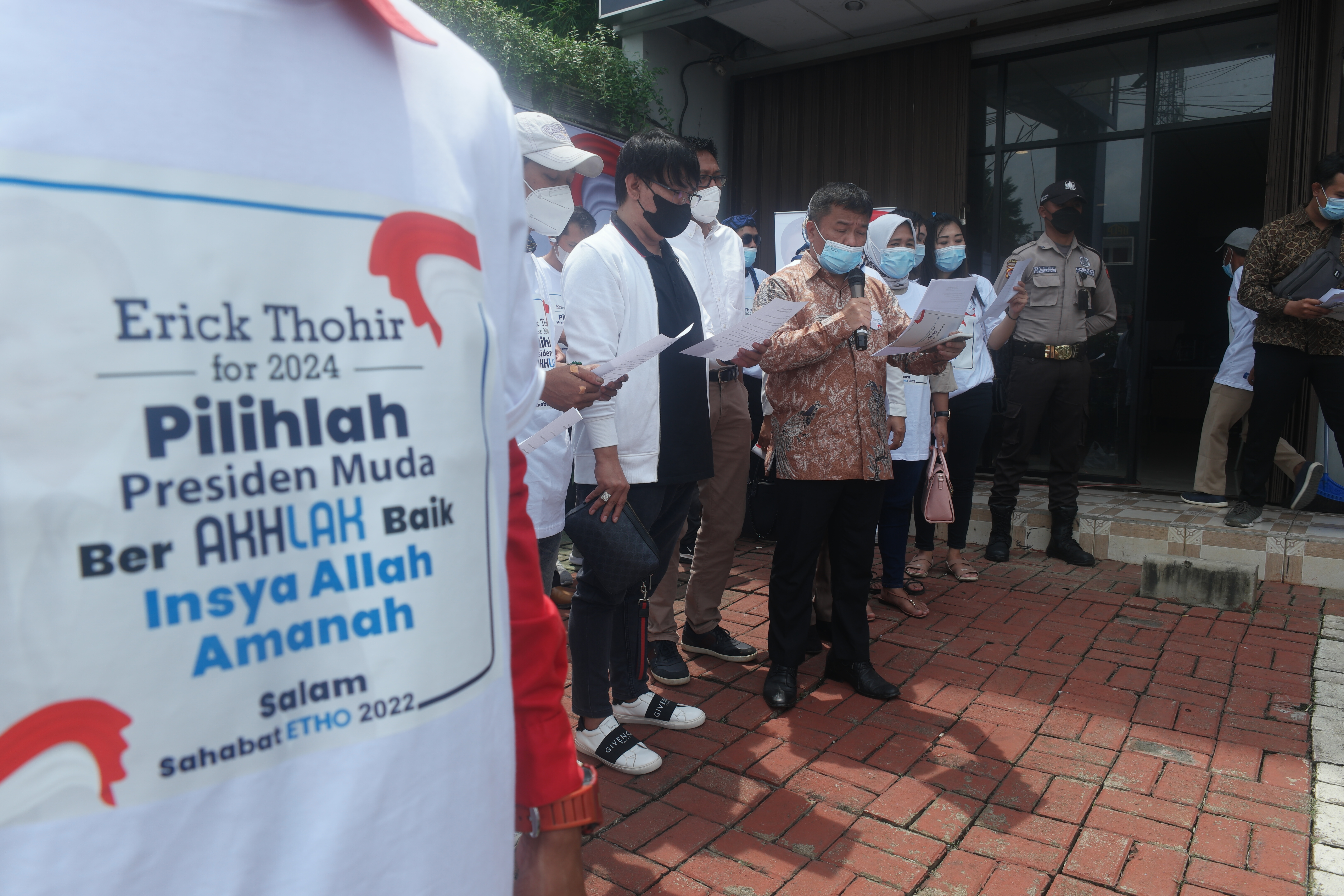 Deklarasi dukungan untuk Menteri BUMN Erick Thohir maju sebagai Capres 2024 bermunculan disejumlah daera, Kamis (13/1)