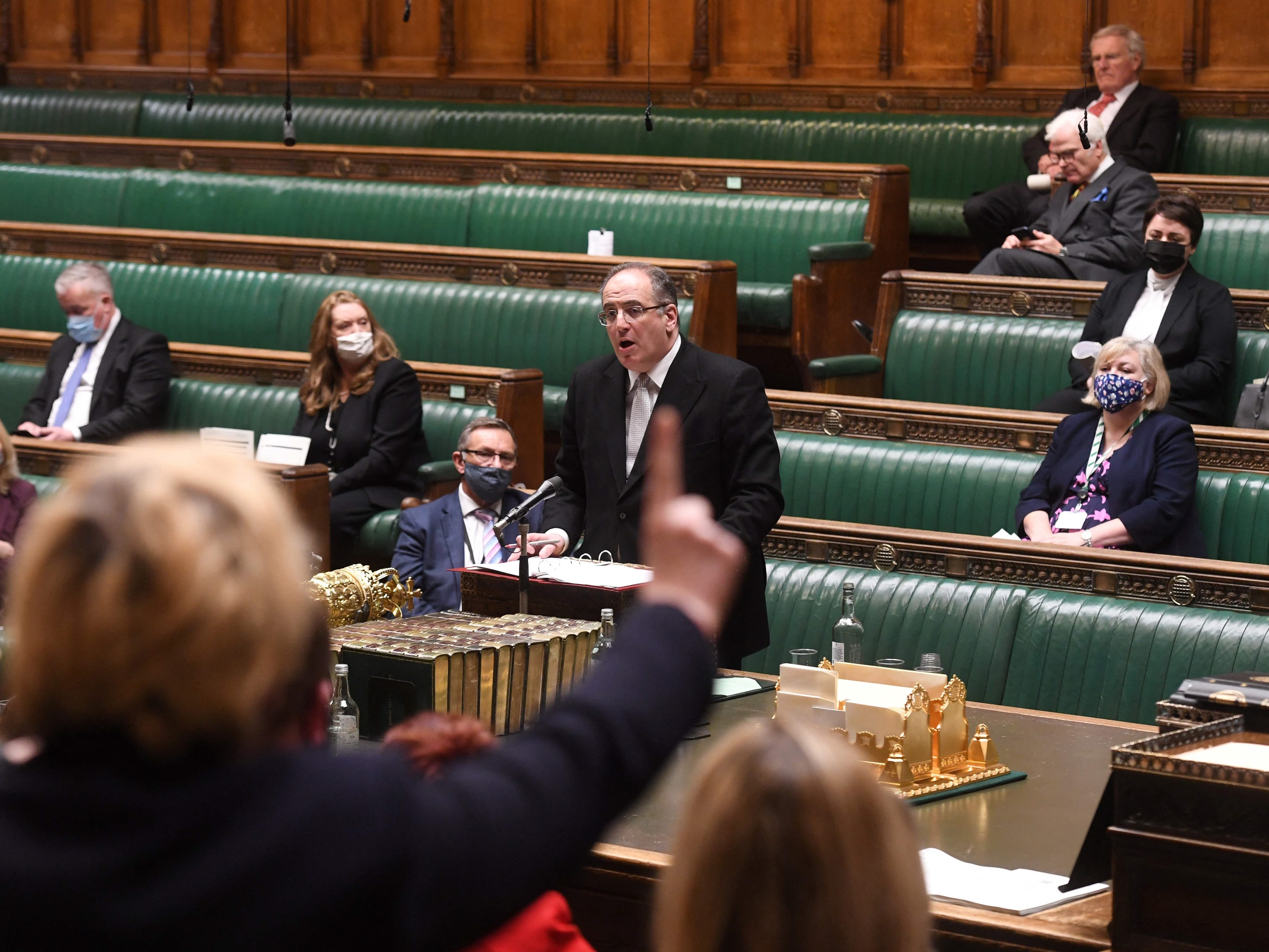 Suasana tanya jawab di parlemen Inggris, Selasa (11/1).