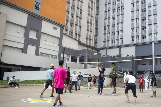 Aktivitas pasien di Wisma Atlet