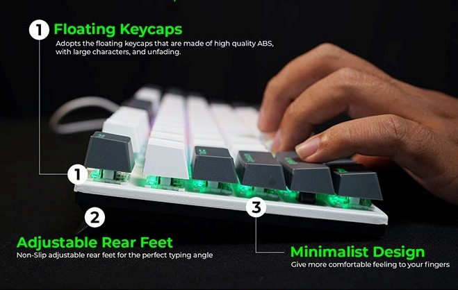 NYK MKN-01 Ezalor. wired keyboard mechanical, sangat pas untuk para gamer.  