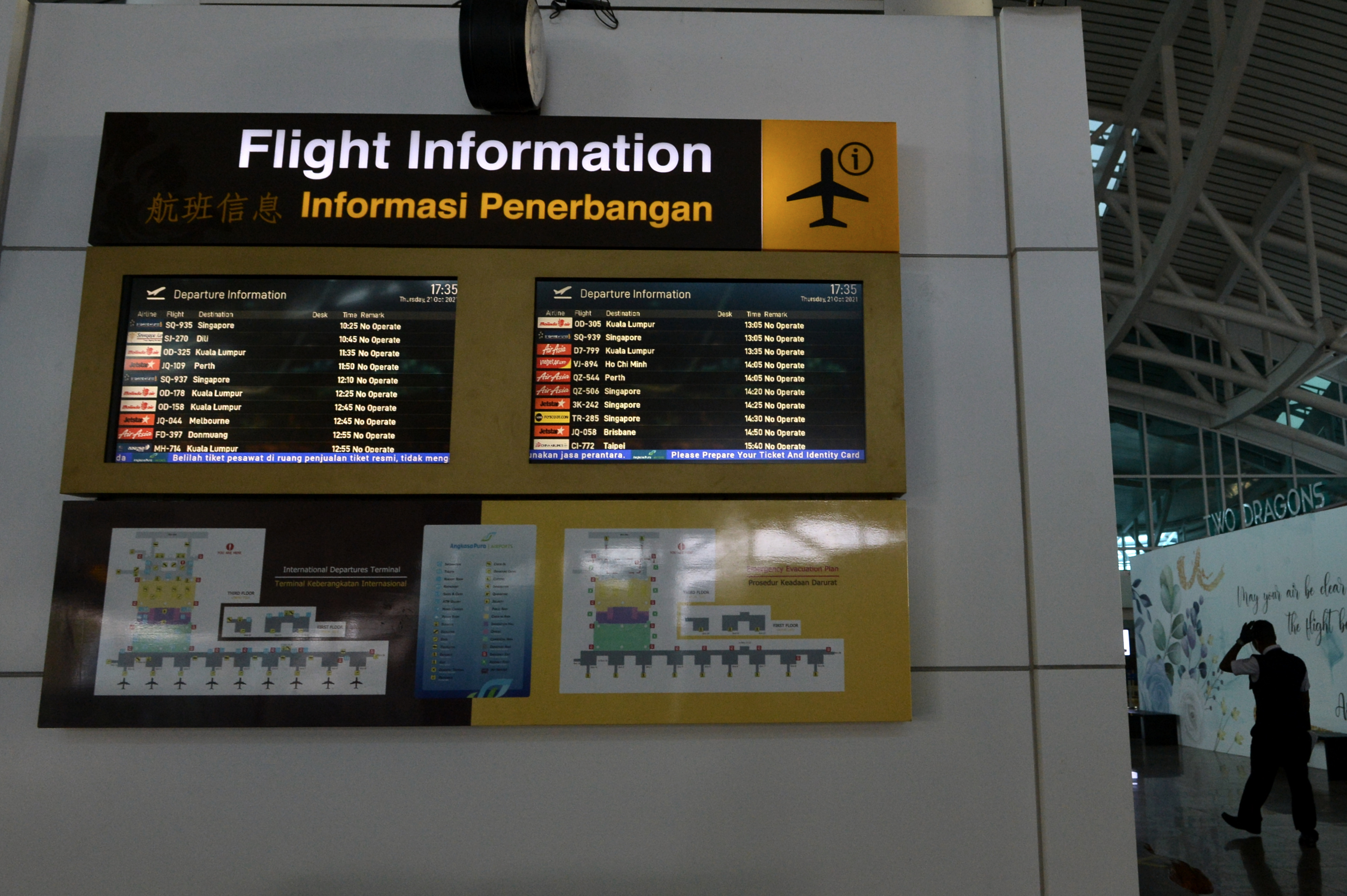 Informasi penerbangan di Bandara Internasional I Gusti Ngurah Rai, Bali