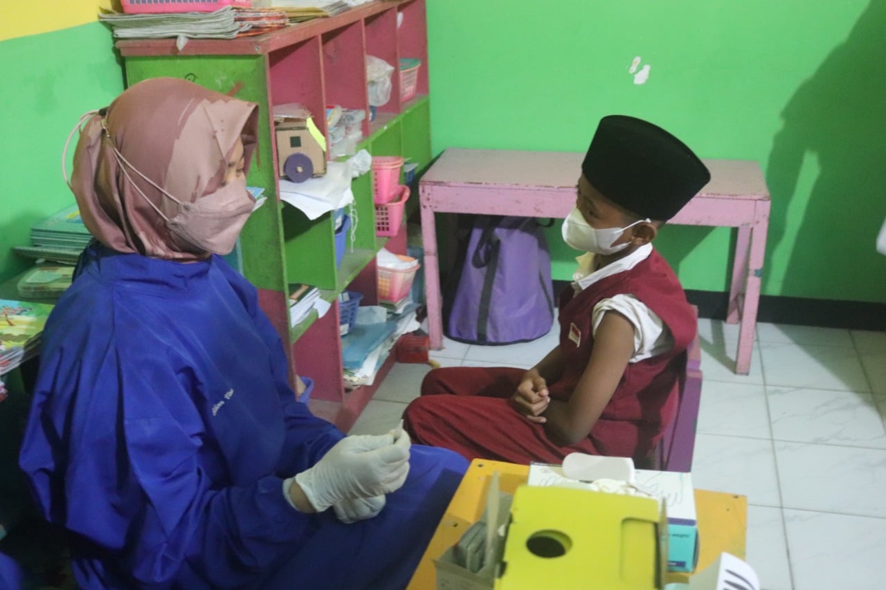 Vaksinadi anak 6-11 tahun di Banyumas, Jateng telah mencapai 89,59 persen.