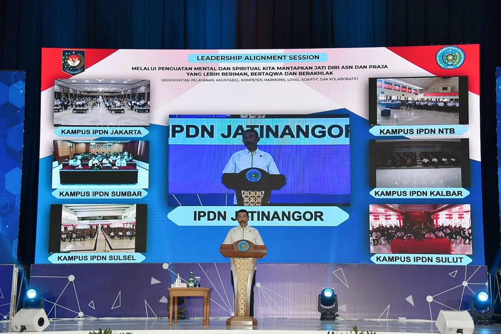 Rektor IPDN Hadi Prabowo dalam Leadership Alignment Session, Rabu (26/1)