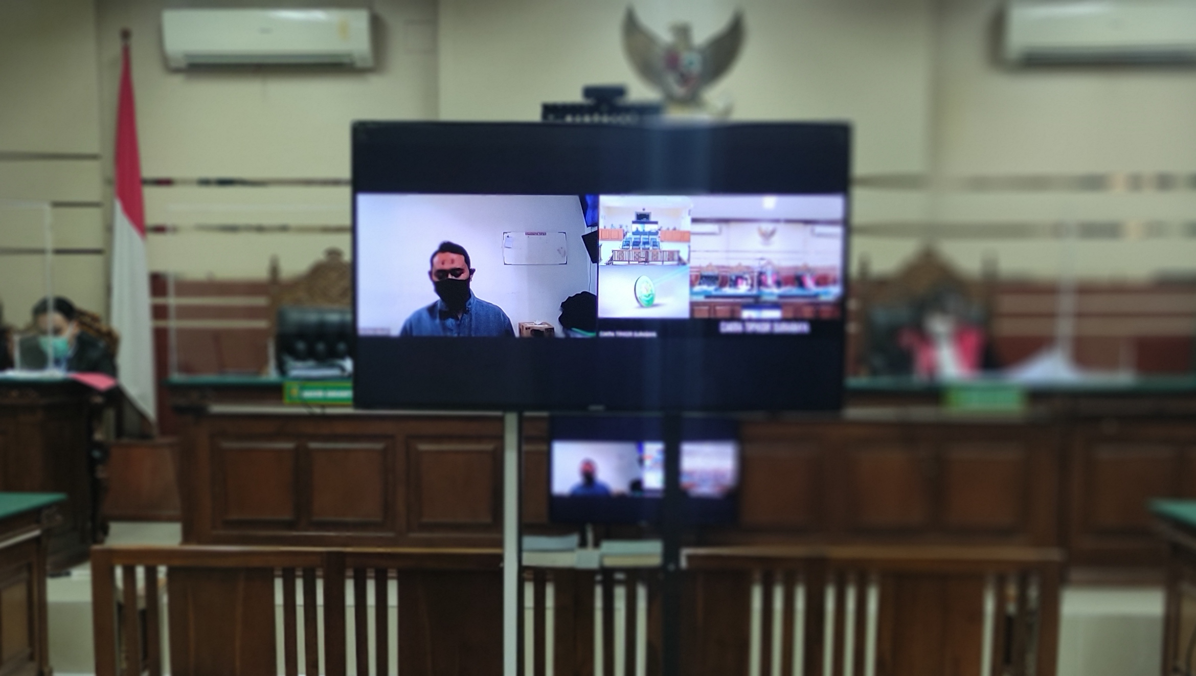 Bupati Nganjuk non aktif Novi Rahman Hidayat divonis 7 tahun penjara dalam sidang virtual di  Pengadilan Tipikor Surabaya, Kamis (6/1/2022)