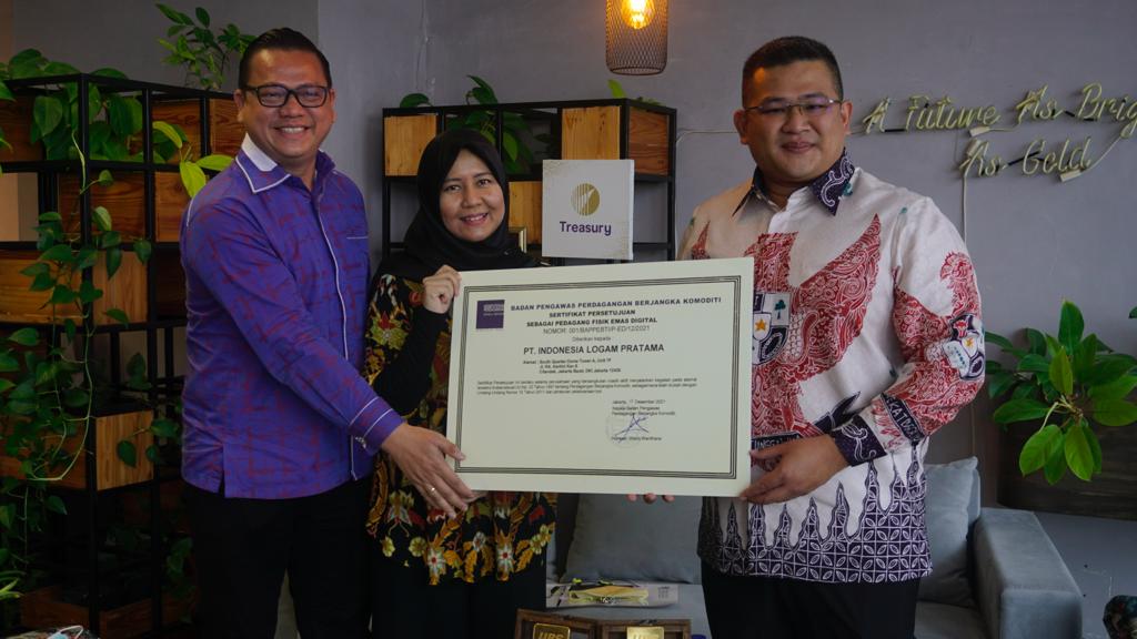 PT Indonesia Logam Pratama, pemegang merek dagang platform investasi emas digital Treasury, resmi terdaftar di Bappebti.