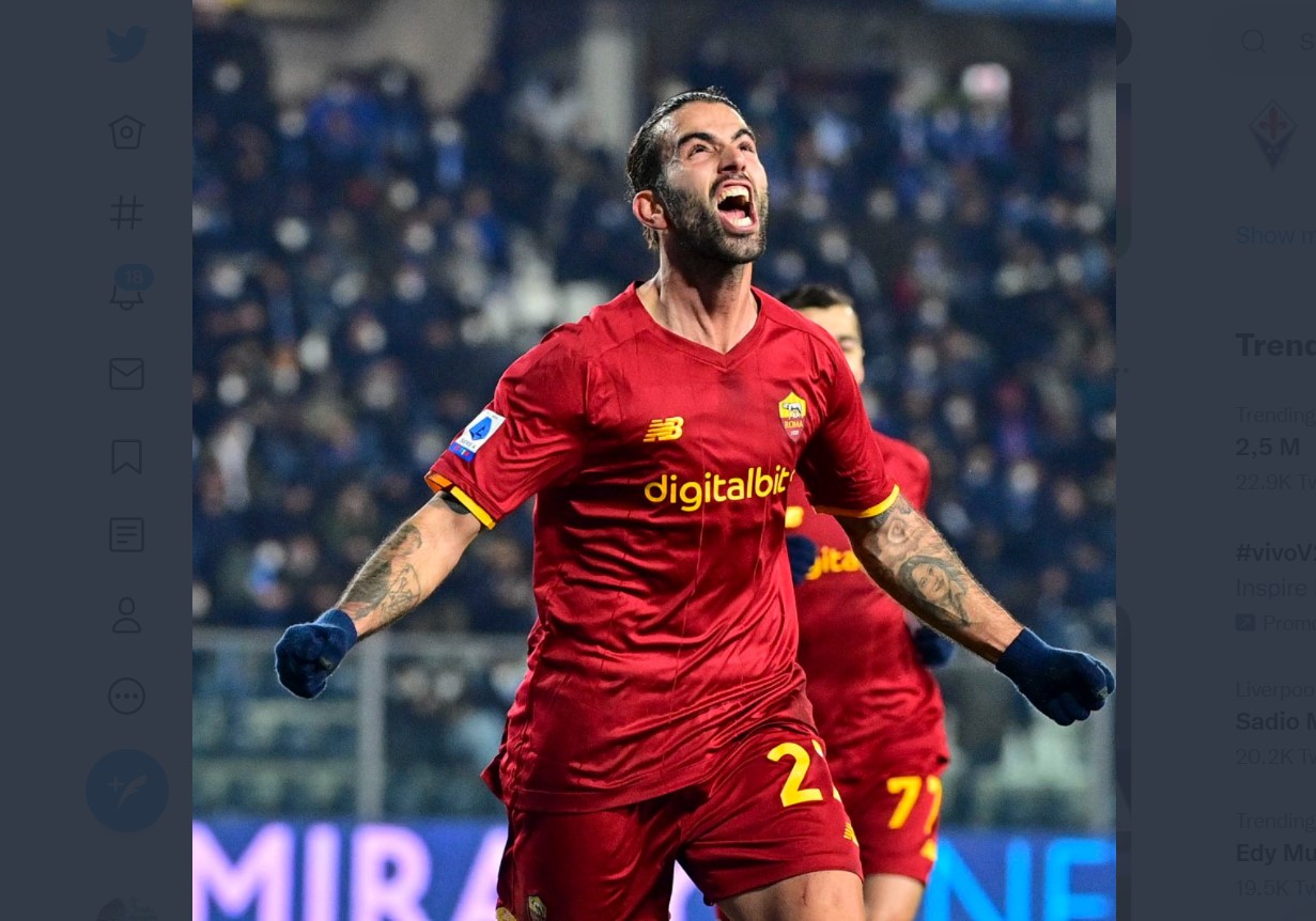 Pemain AS Roma Sergio Oliveira