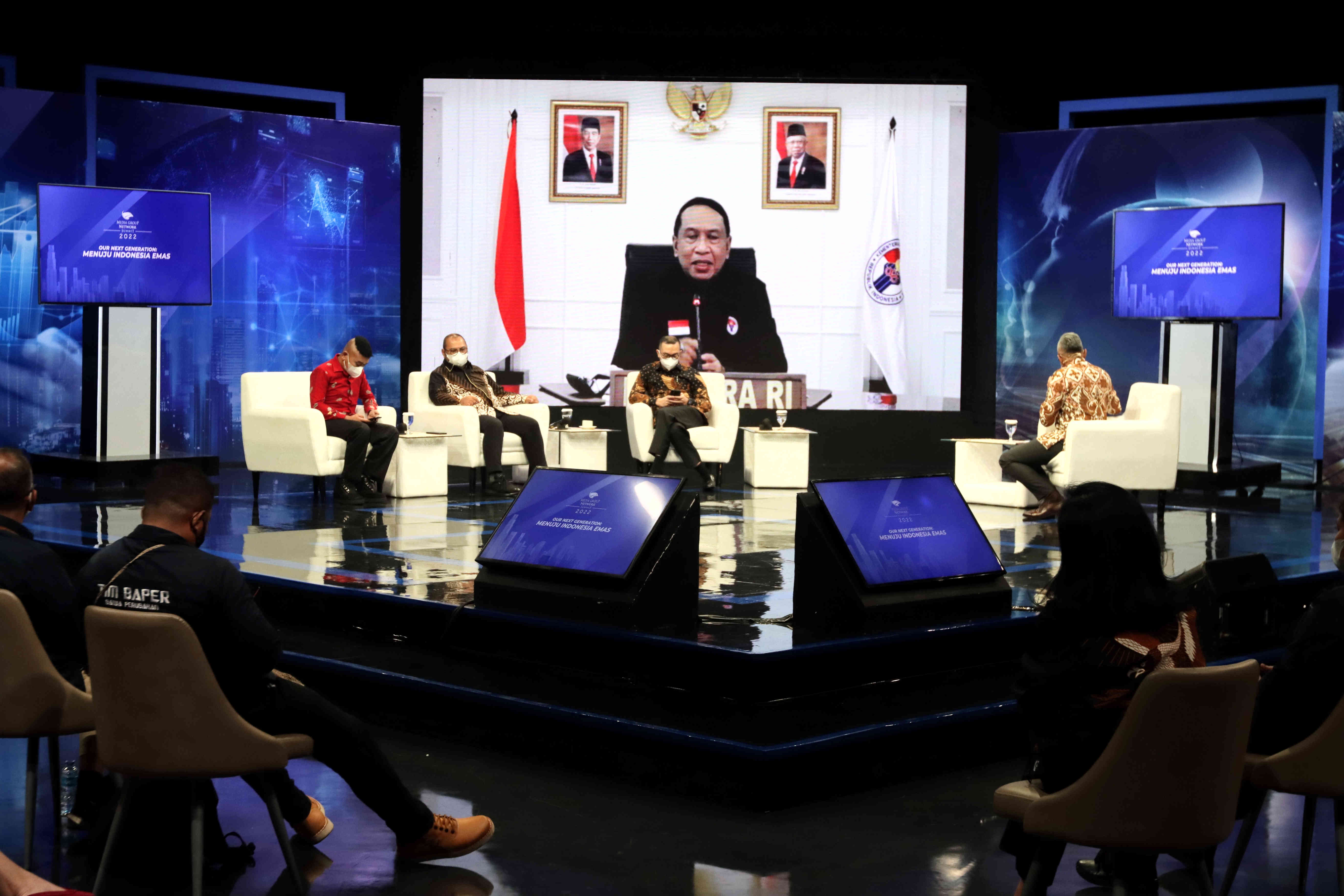 Sesi diskusi Our Next Generation : Indonesia Emas pada MGN SUmmit 2022