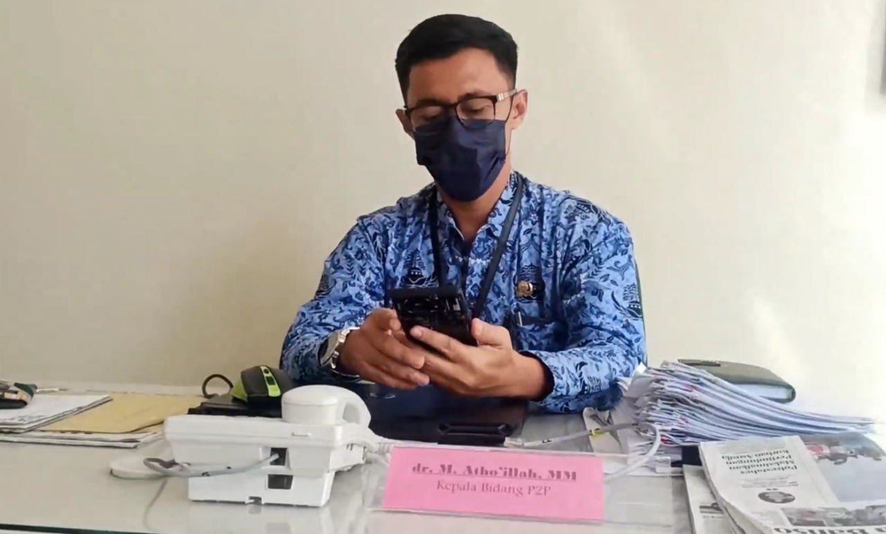 Kepala Bidang Pencegahan Dan Pengendalian Penyakit (P2P) Dinas Kesehatan Sidoarjo, M Ato'illah.