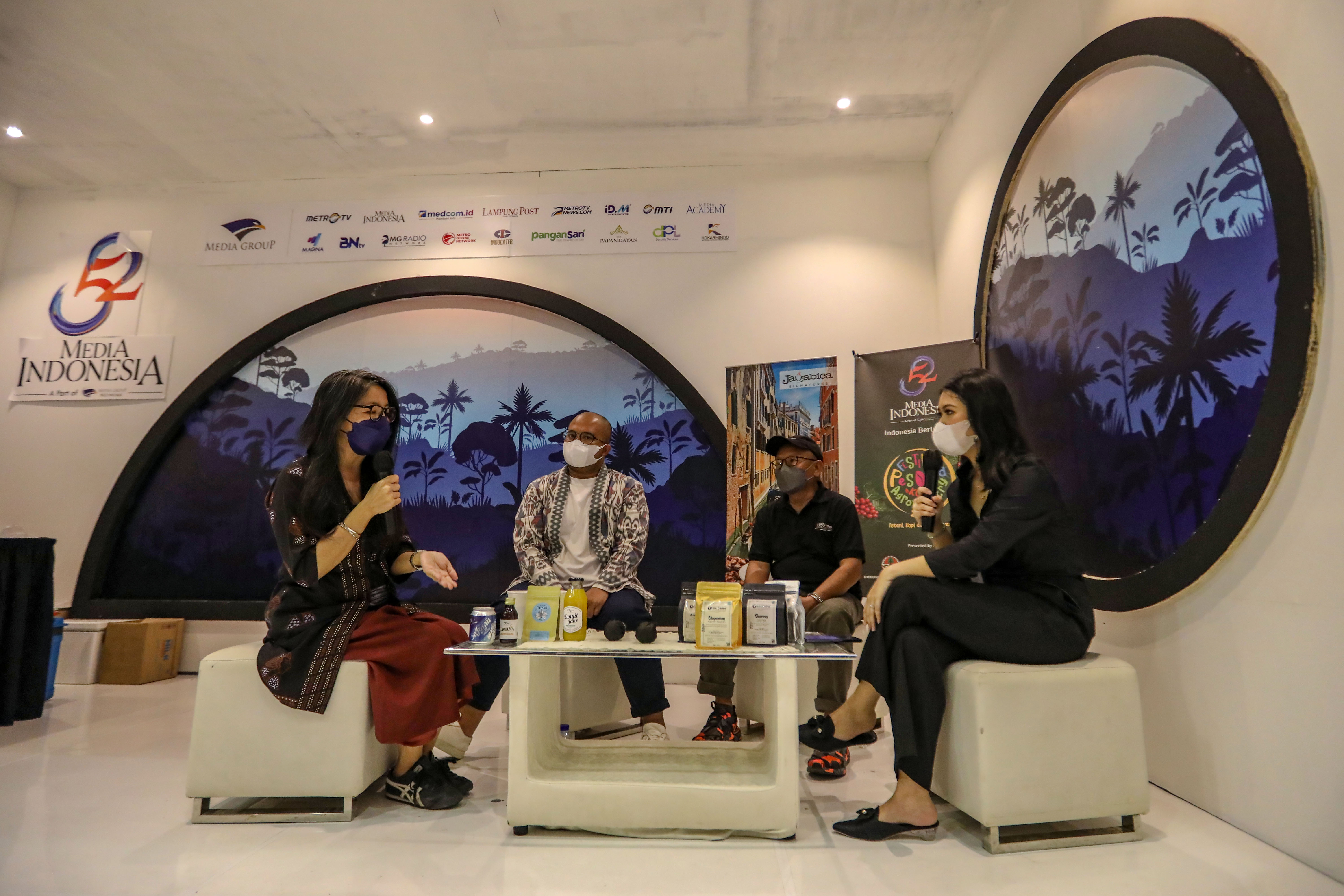 UMKM Stories Media Indonesia bertajuk Memulai Startup Berbasis Kopi dan Ramuan Alam di Manggala Wanabakti, Jakarta, Selasa (25/1/2022).