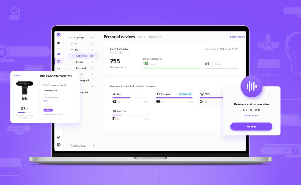Logitech mengumumkan pengembangan fitur Sync yang kini mendukung perangkat webcam, headset, dan docking station.