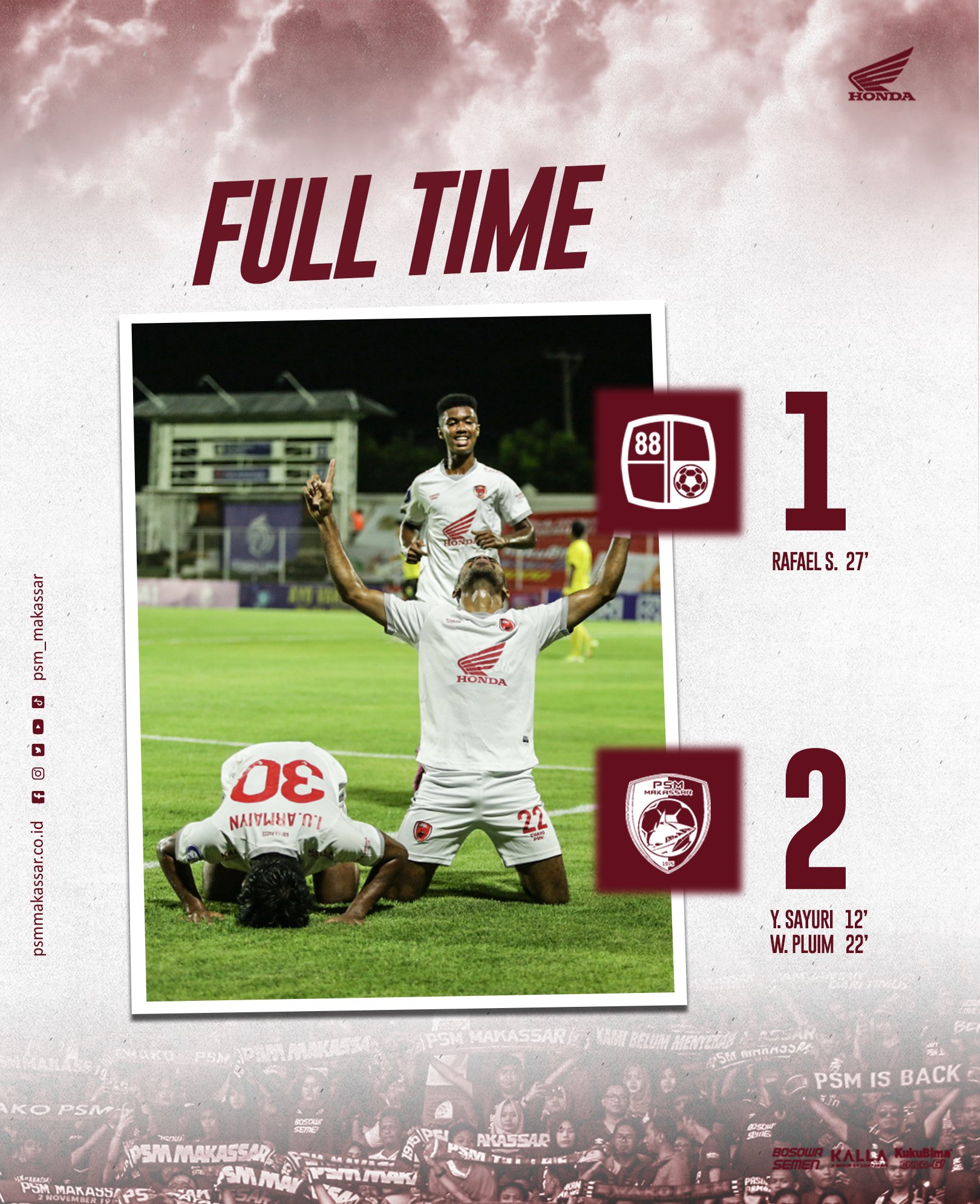 Pertandingan PSM Makassar versu Barito Putera