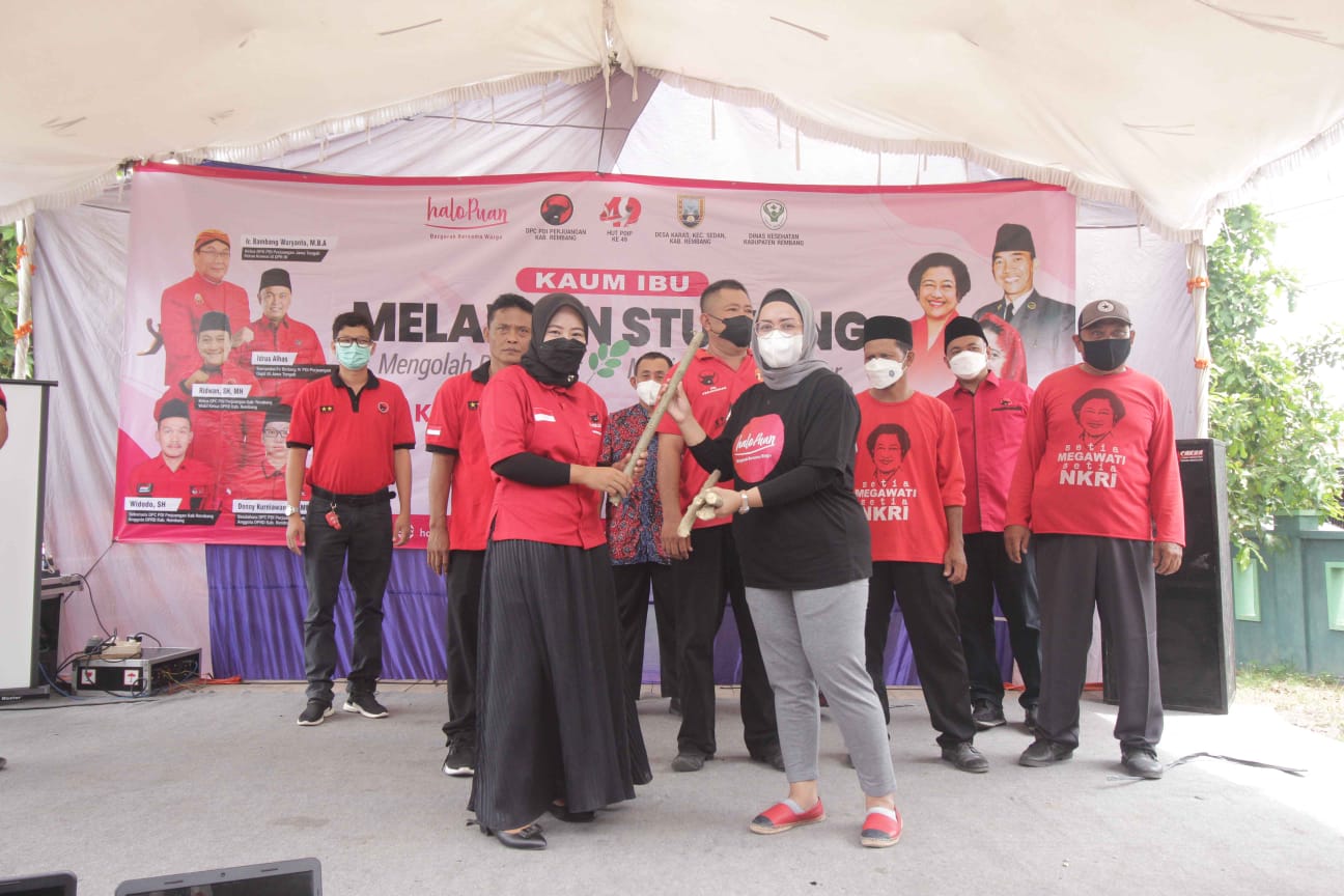 Kegiatan Gerakan Melawan Stunting di Kabupaten Rembang, Jawa Tengah.