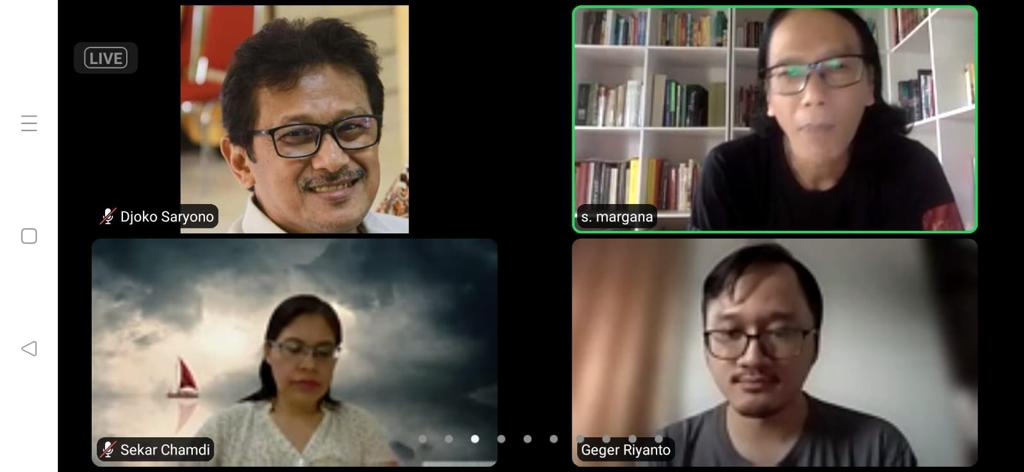 Acara Satupena dilaksanakan berbarengan dengan agenda “Refleksi dari Satupena Menuju Alinea” secara daring. 