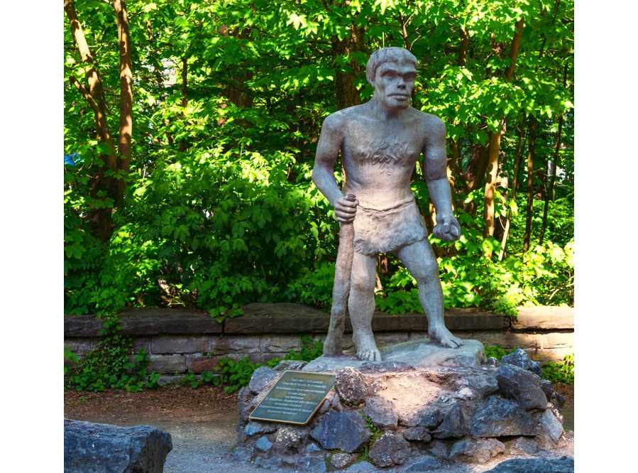 Photo patung manusia purba 