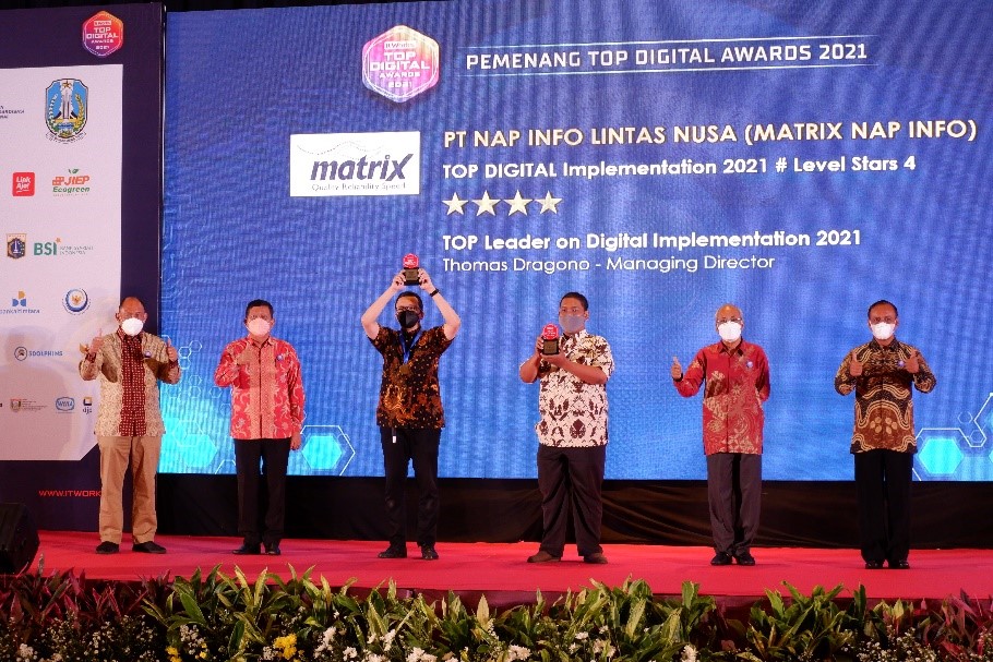 Acara penghargaan di ajang Top Digital Awards 2021.