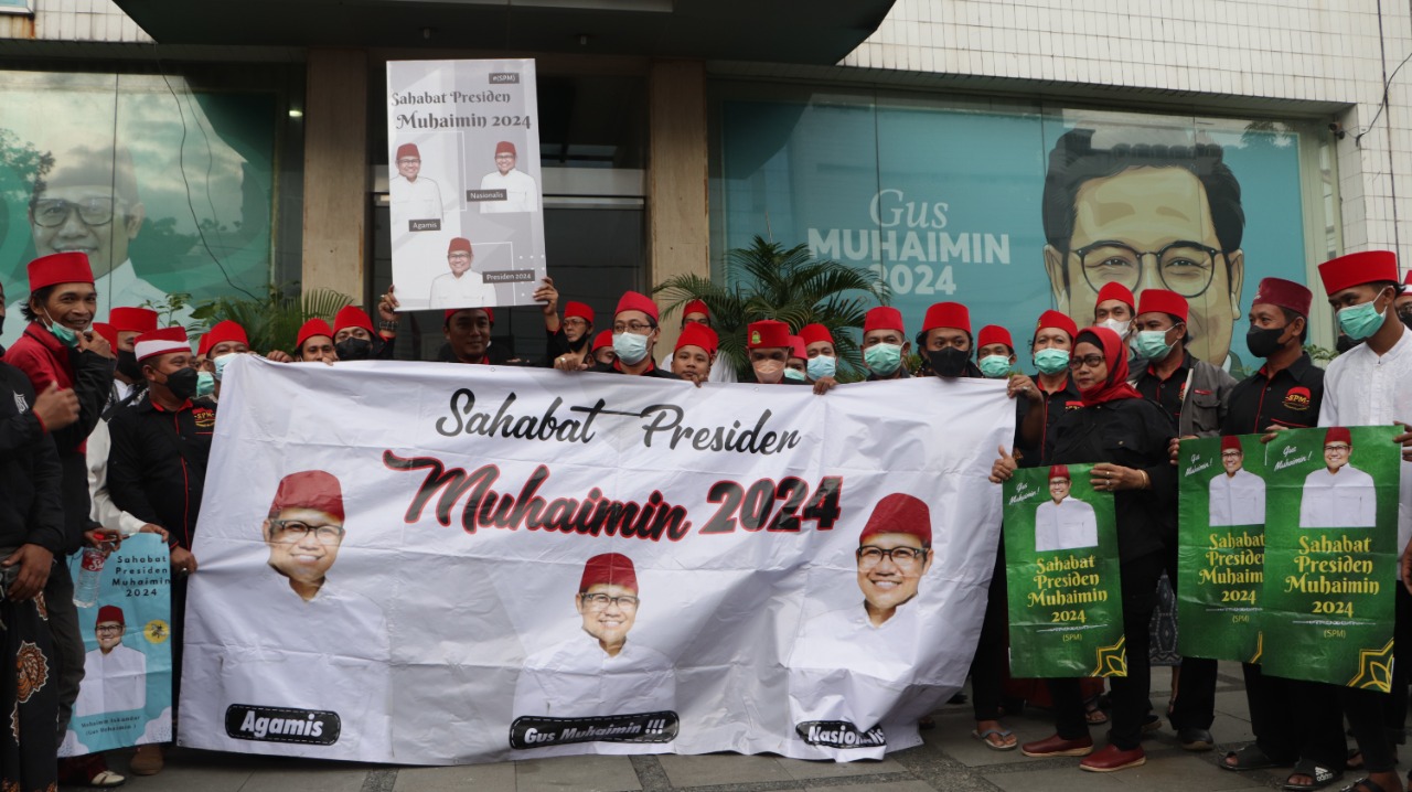 Kelompok yang menamakan Sahabat Presiden Muhaimin 2024 melakukan deklarasi di Jakarta, Minggu (27/2). 