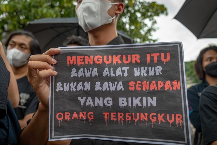 Protes warga atas tindakan represif kepolisian
