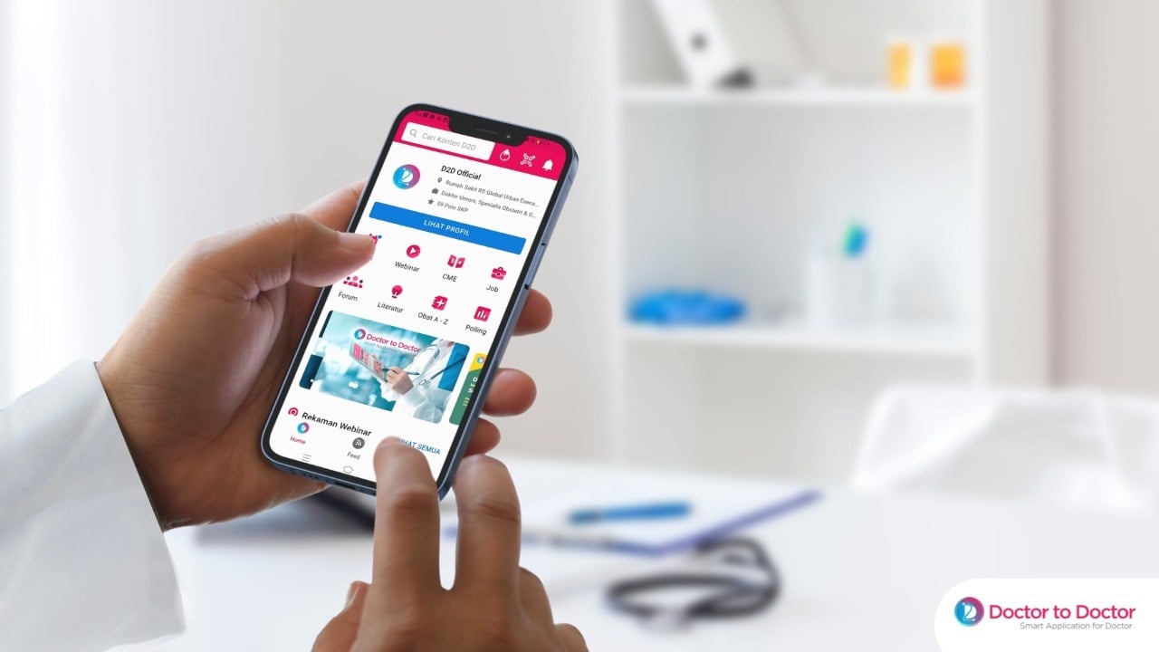 Tampilan aplikasi doctor to doctor
