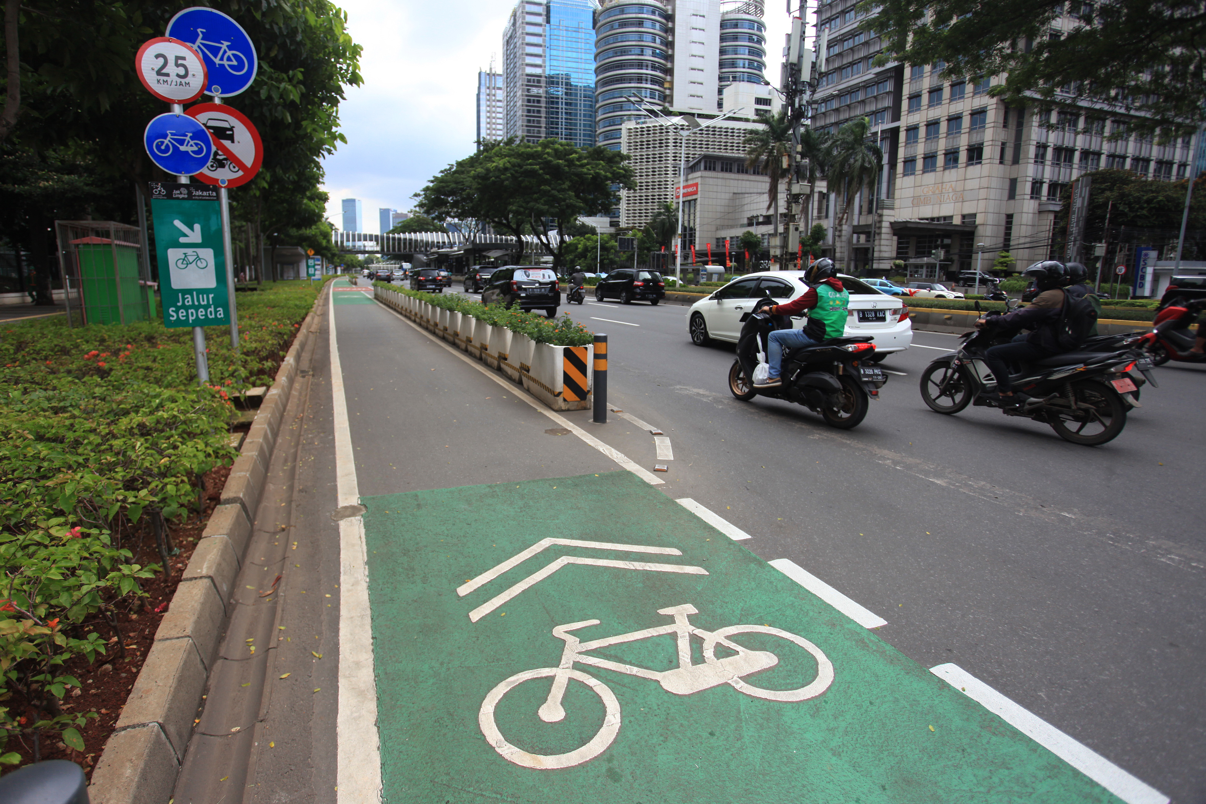Jalur sepeda di Jakarta