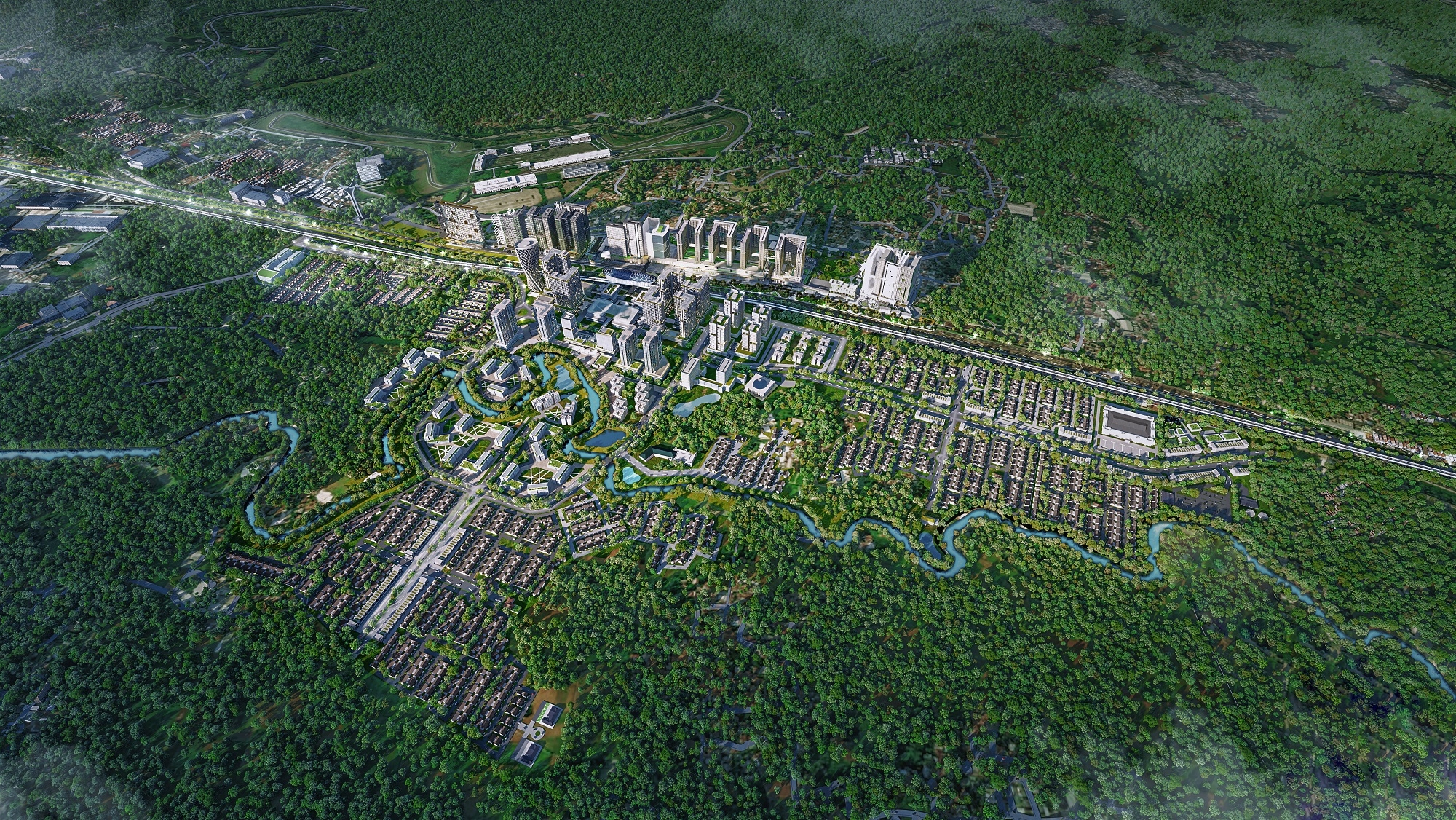 Maket pengembangan Adhi Sentul City oleh Adhi Commuter Property