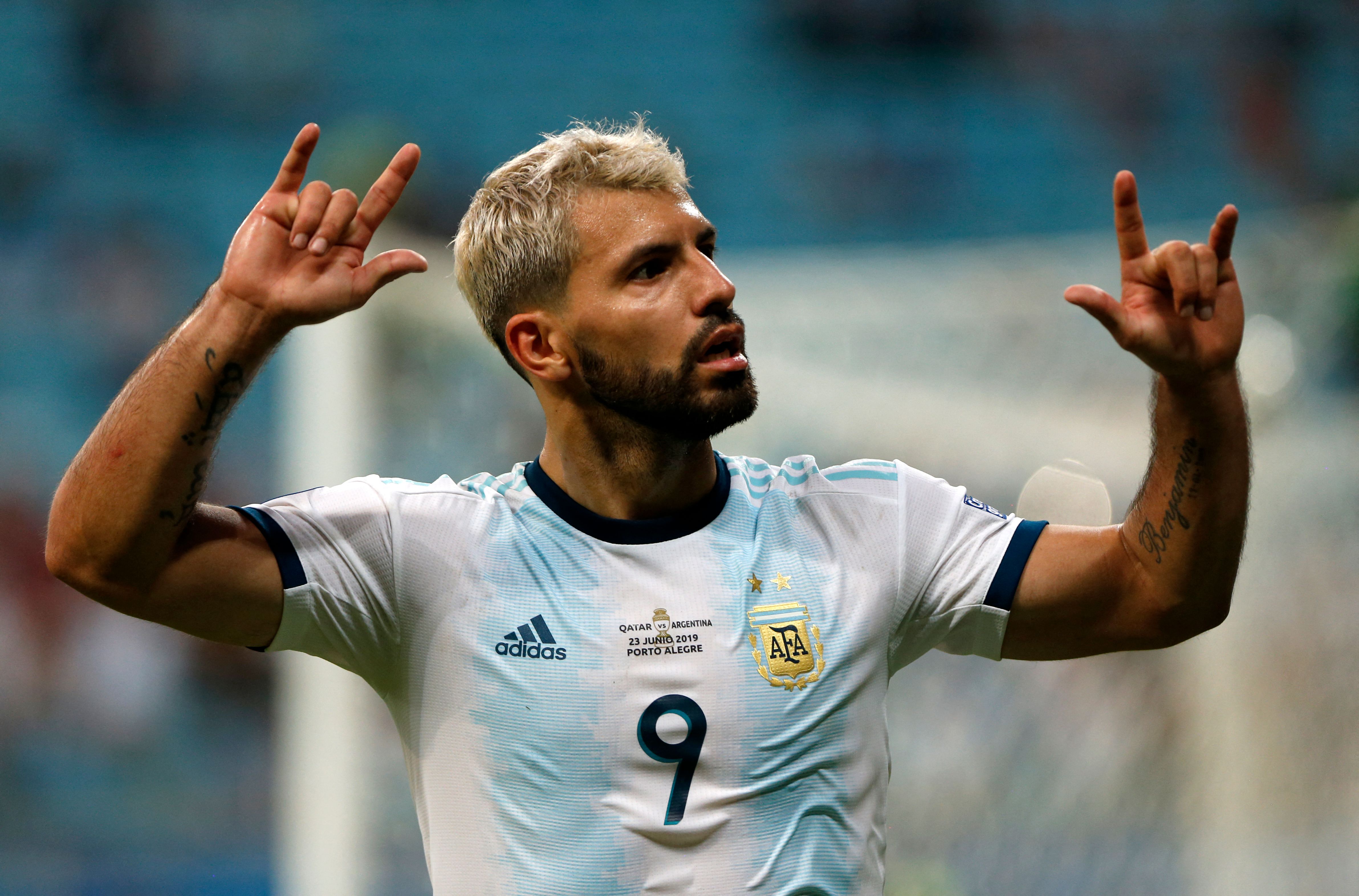 Mantan penyerang timnas Argentina Sergio Aguero