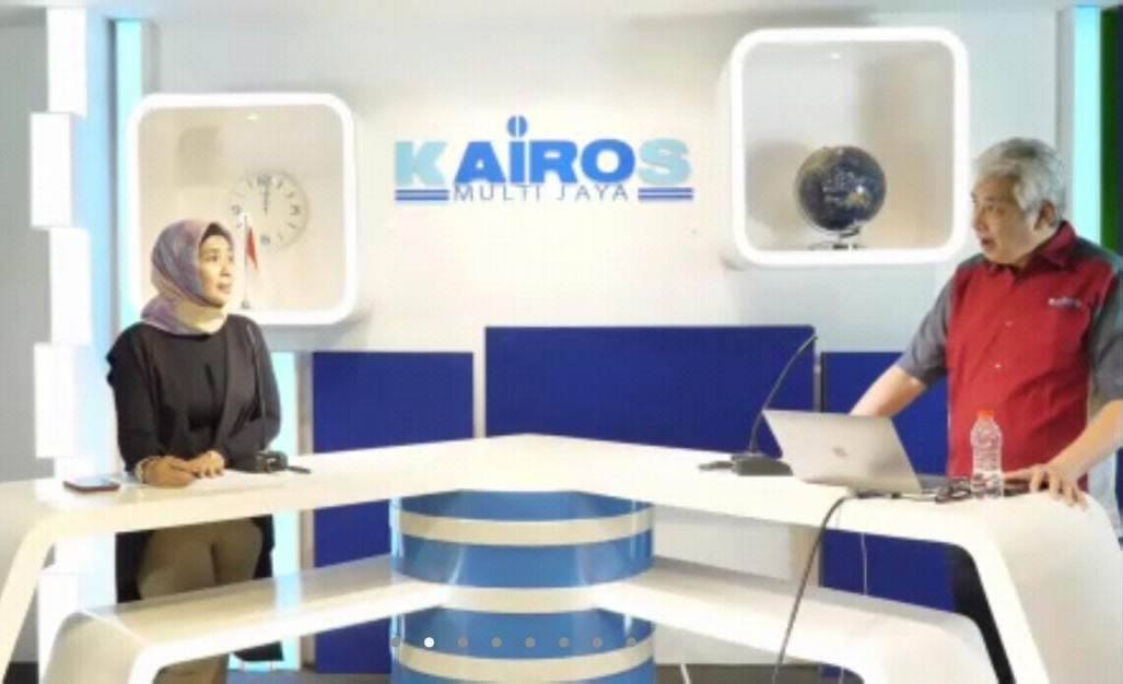 Director of Sales PT. Kairos Multi Jaya Athanasius Cahyo Budiono saat konferensi pers secara daring. 