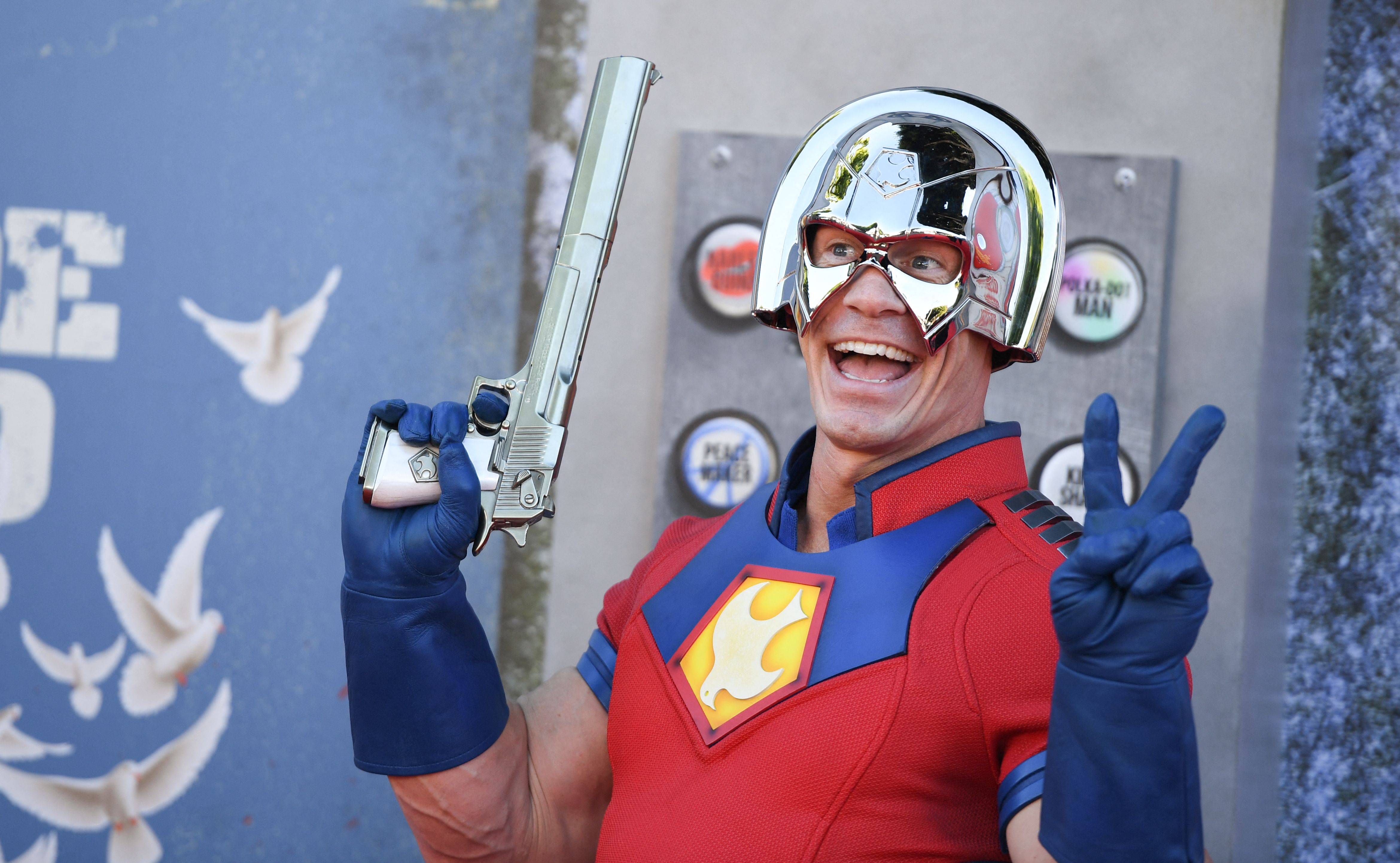 Aktor John Cena kala hadir di pemutaran perdana film The Suicide Squad