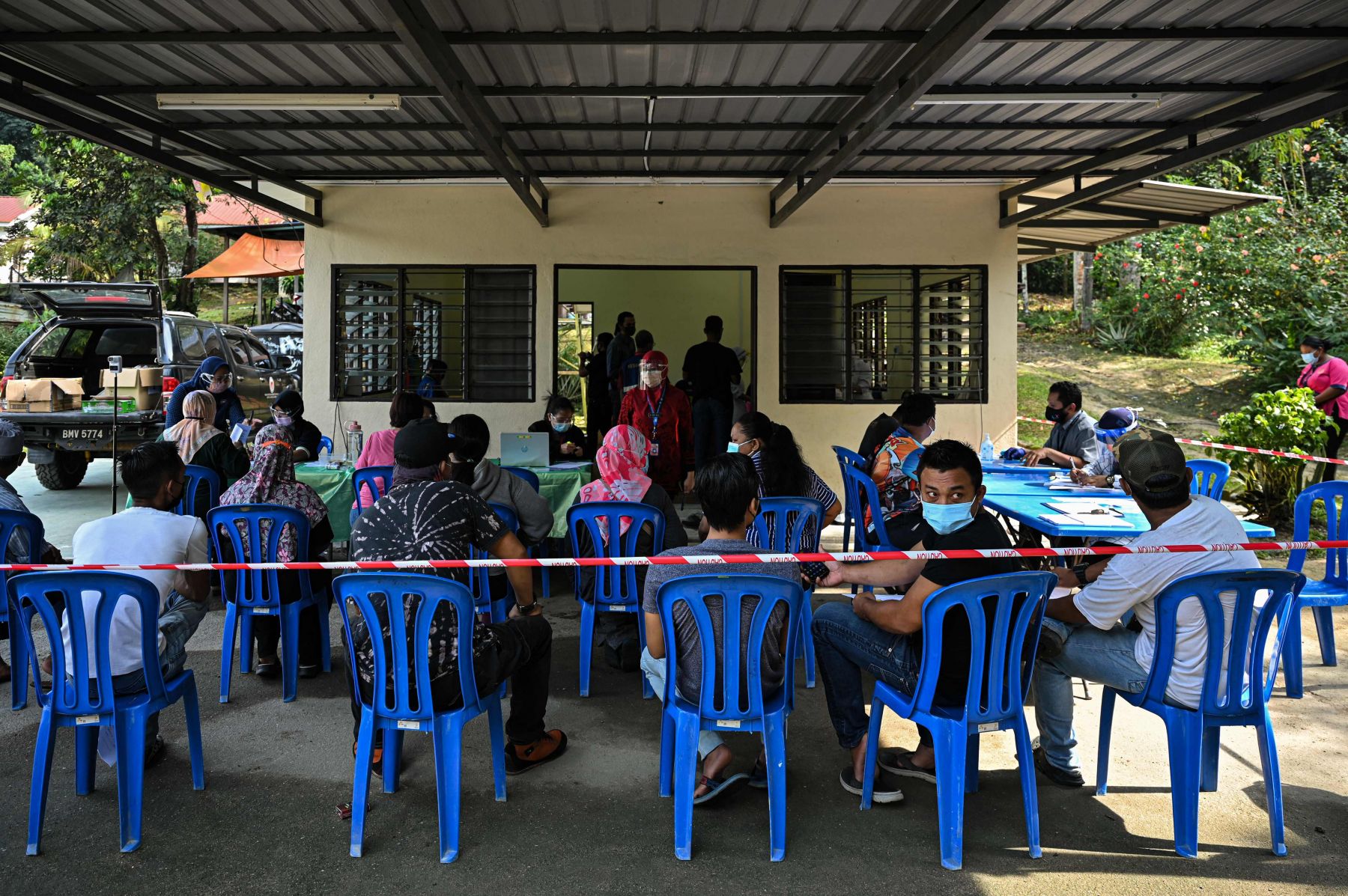 Vaksinasi di Sungai Buloh, Malaysia