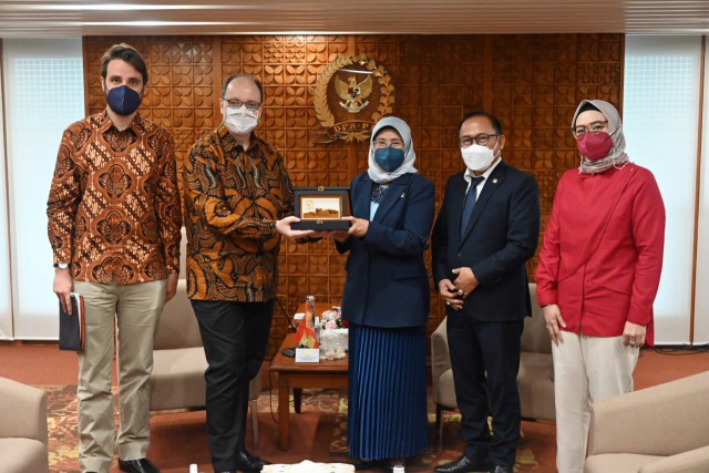 Ketua GKSB DPR RI-Parlemen Spanyol Andi Yuliani Paris dan Courtesy Call Duta Besar Spanyol untuk RI Fransisco De De Asis Aguilera Aranda.