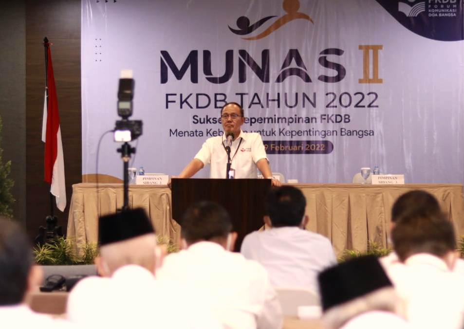 Paparan Ketua Umum FKDB Ayep Zaki saat munas.