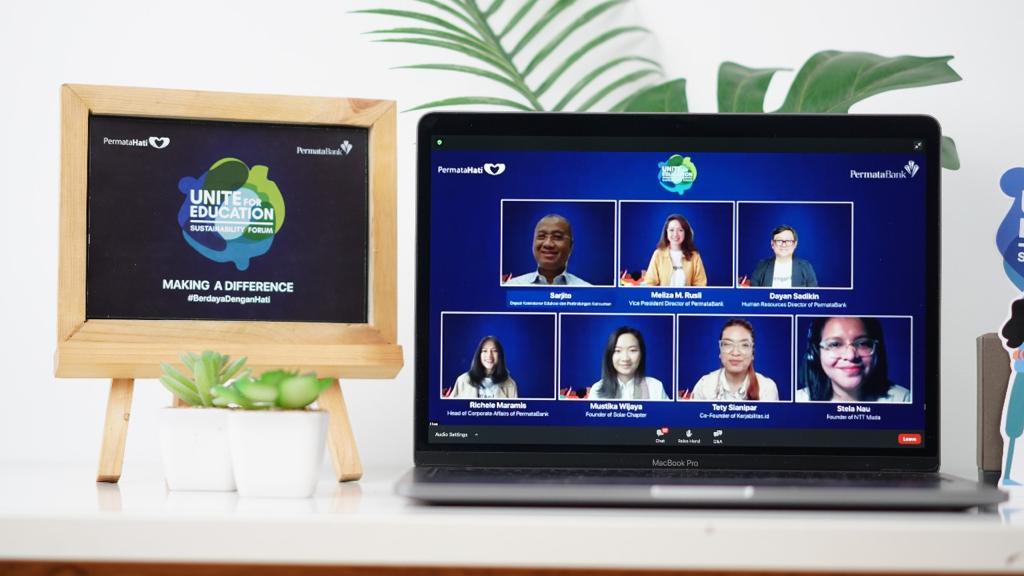 Kegiatan Unite for Education: Sustainability Forum diselenggarakan secara daring. 