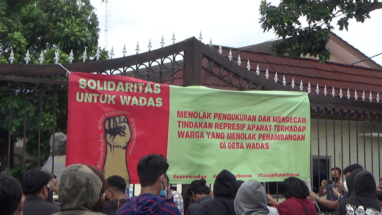 Aksi solidartitas untuk desa Wadas di Yogyakarta.