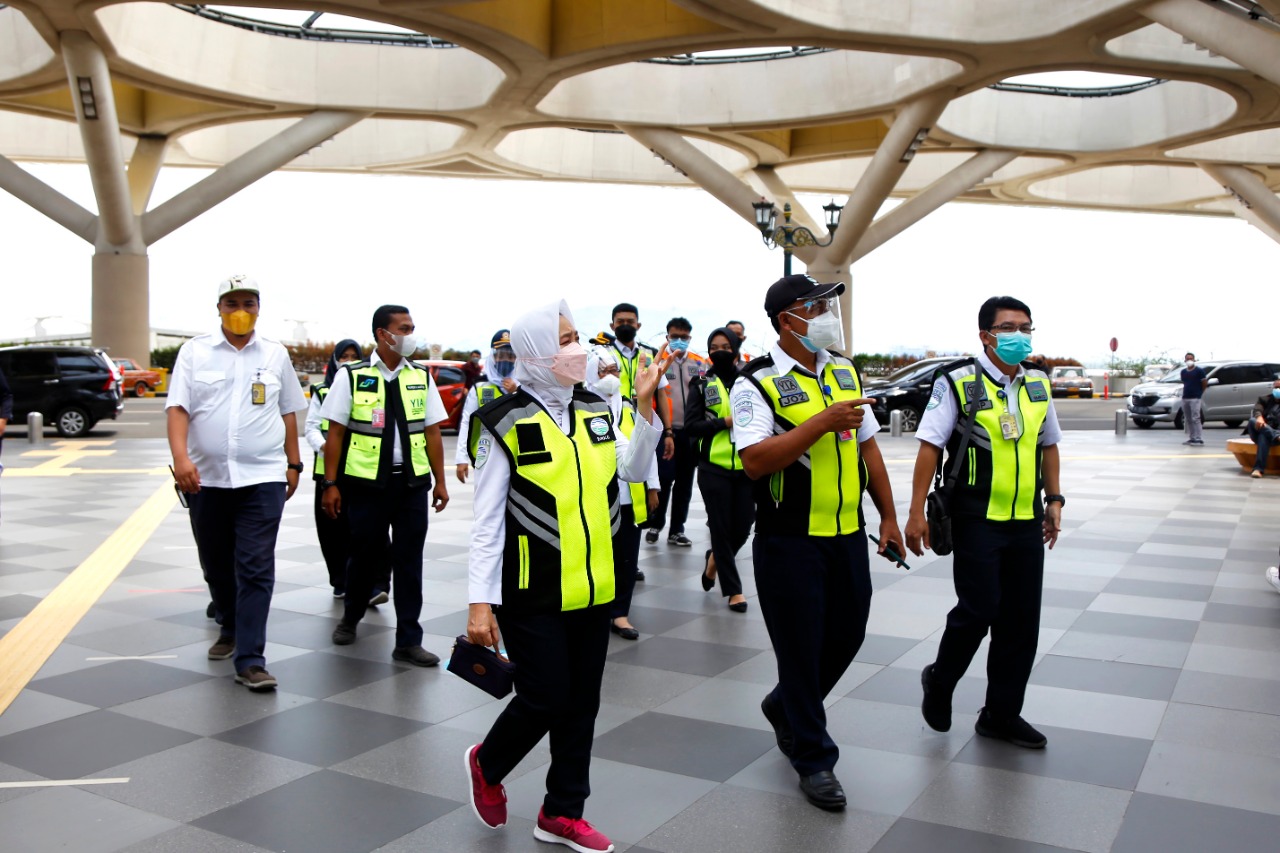 Kepala BMKG Dwikorita Karnawati saat di Yogyakarta International Airport (YIA).