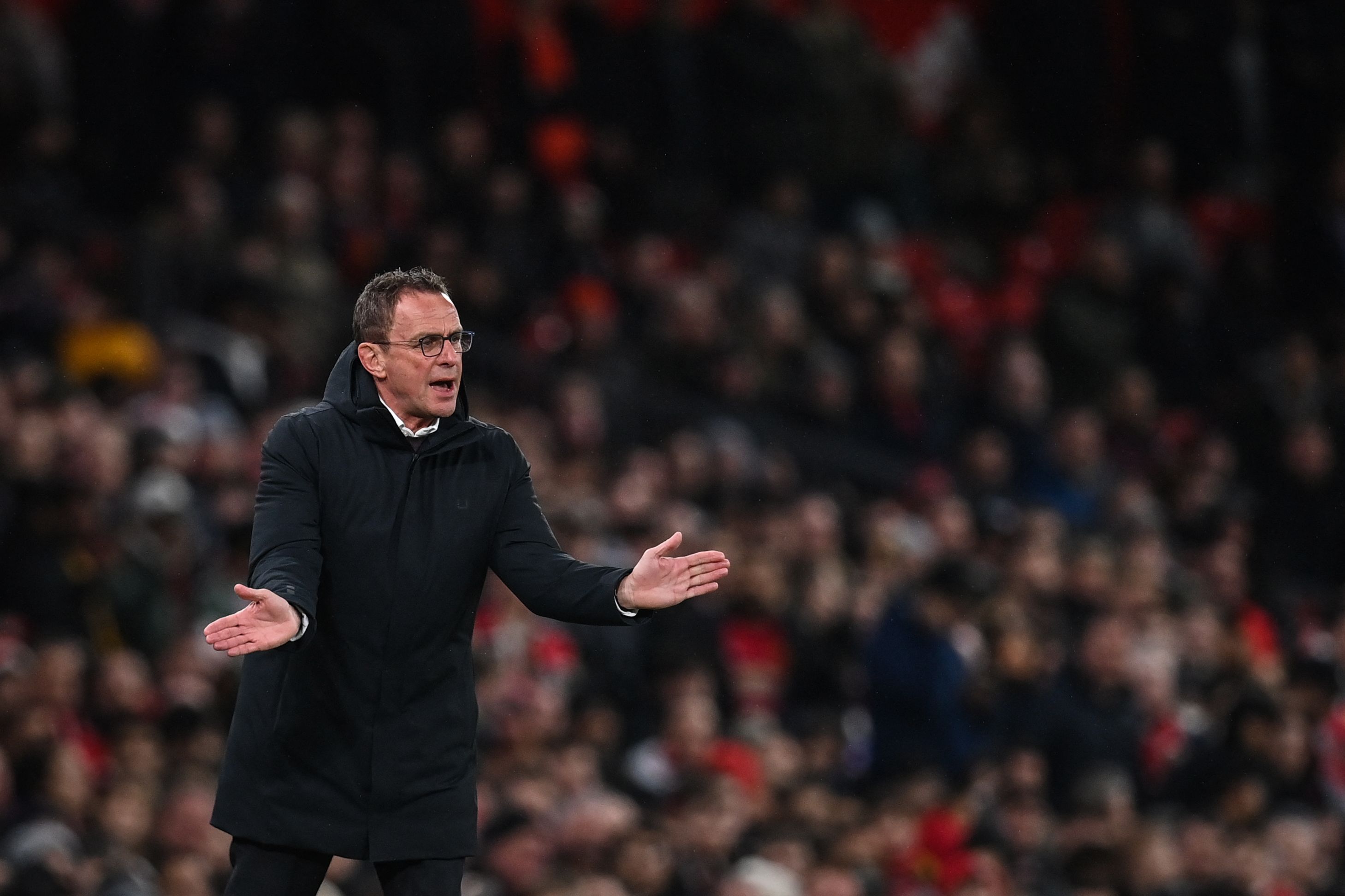 Pelatih interim Manchester United Ralf Rangnick