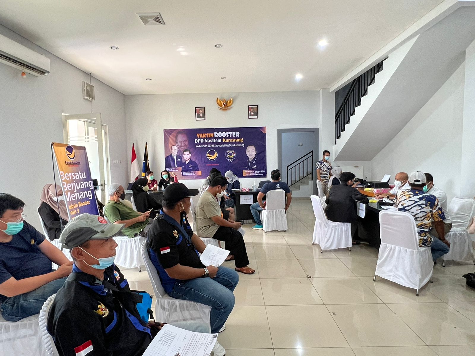 NasDem Karawang Gelar Vaksinasi Booster Untuk Masyarakat Umum dan Penyandang Disabilitas 