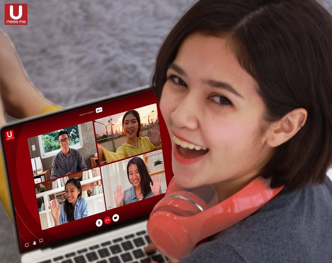Ilustrasi penggunaan aplikasi UMeetMe