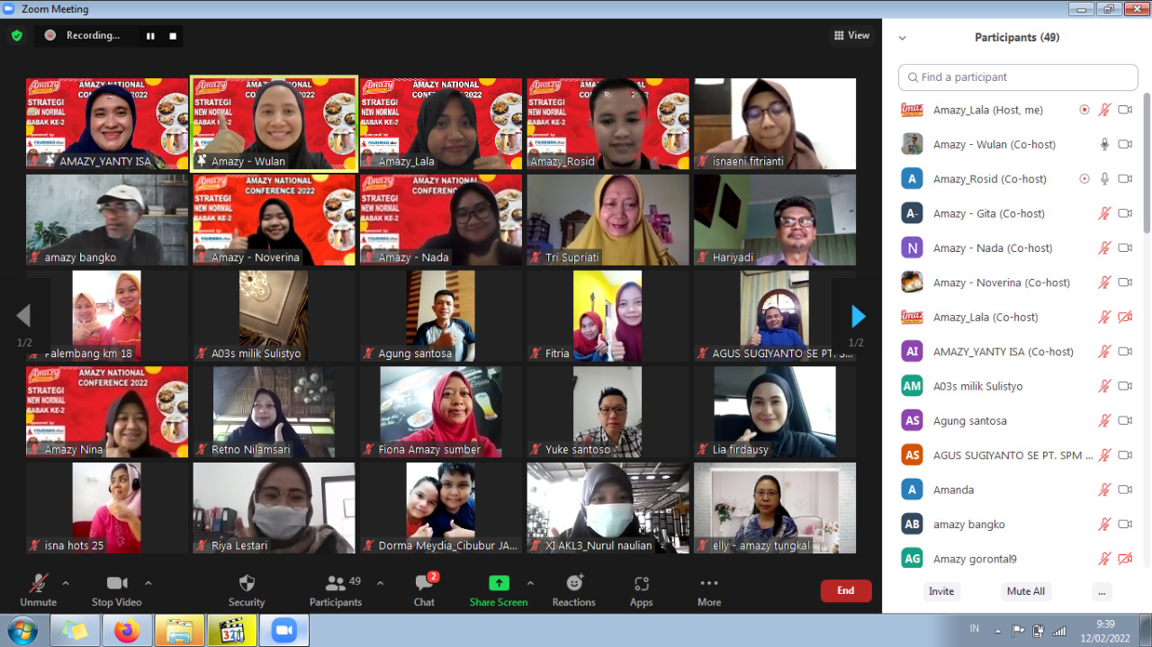 Para peserta acara AmazyConference dengan tajuk Strategi New Normal Babak II.