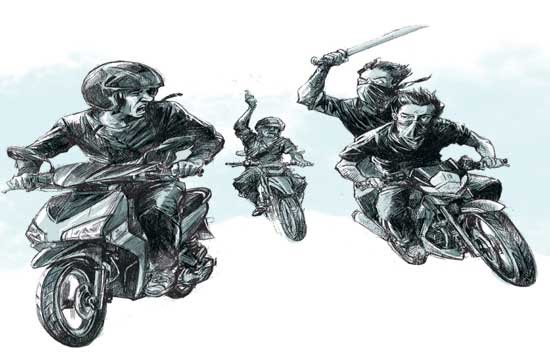 Tidak Ada Polisi, Belasan Remaja Konvoi Acungkan Sajam di Kampung Melayu