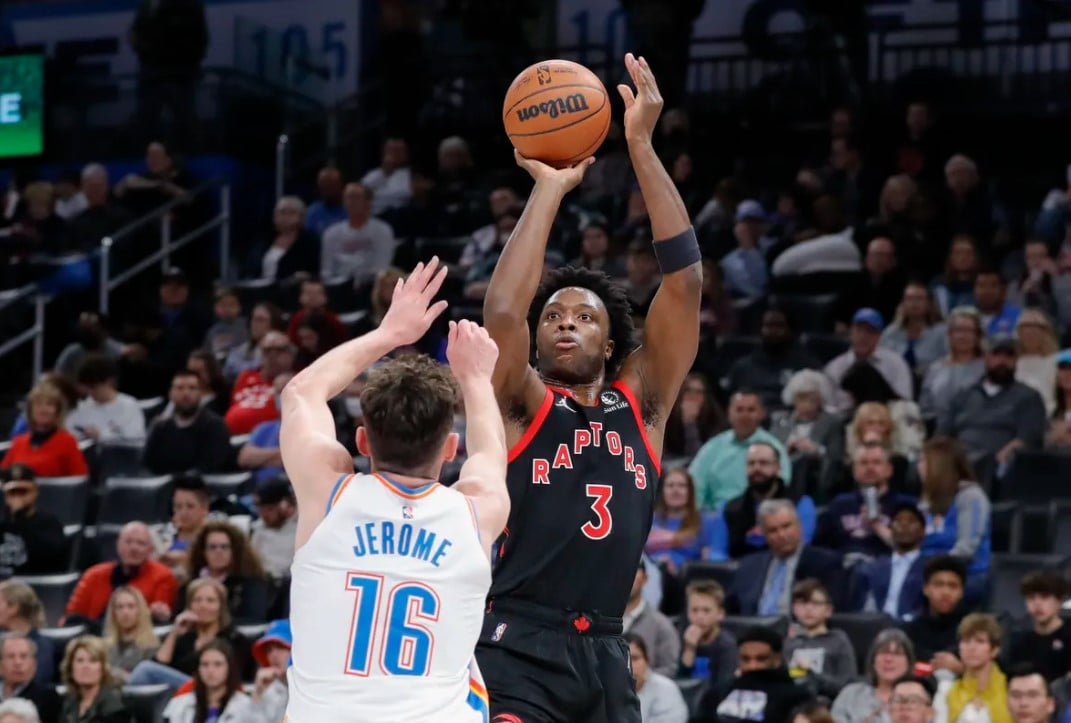 Laga NBA antara Toronto Raptors dan Oklahoma City Thunder
