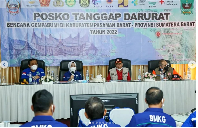 BMKG berkoordinasi dengan pemda, BNPB, BPBD dan Balai Wilayah Sungai PUPR untuk menyusun mitigasi pascagempa di Sumbar, Minggu (27/2).