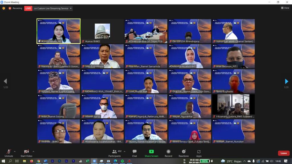  Focus Group Discussion Kajian Perubahan Iklim Terhadap Tata Kelola Air yang digelar BMKG.