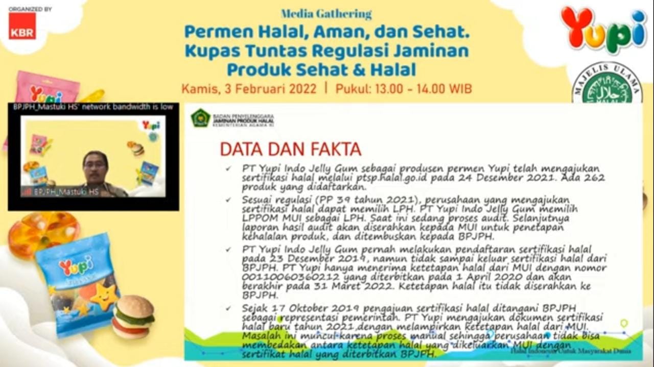 Penjelasan mengenai kehalalan produk Yupi