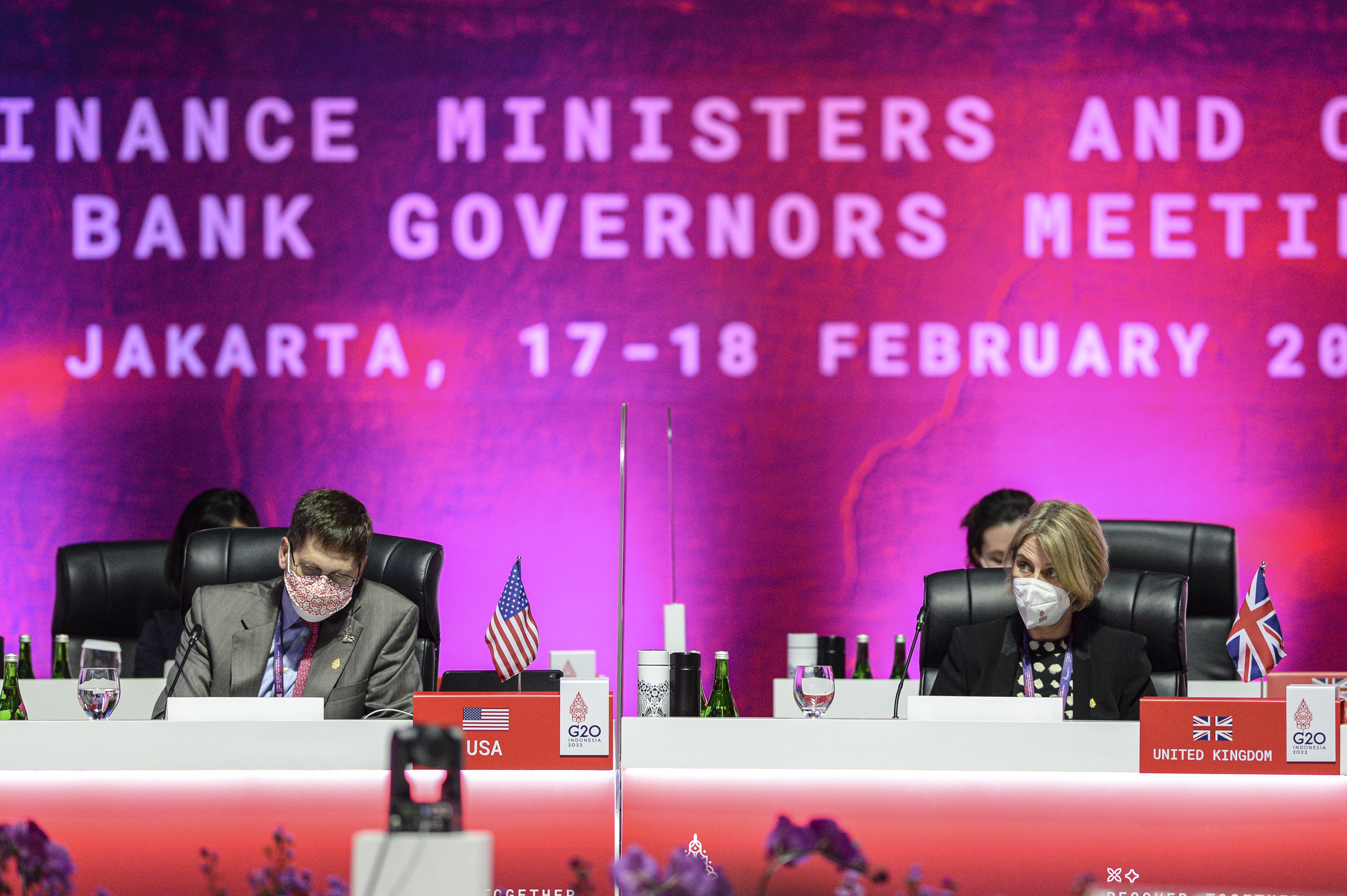 Pertemuan Tingkat Menteri Keuangan dan Gubernur Bank Sentral G20 (G20 FMCBG) di Jakarta Convention Center, Jakarta, Kamis (17/2).