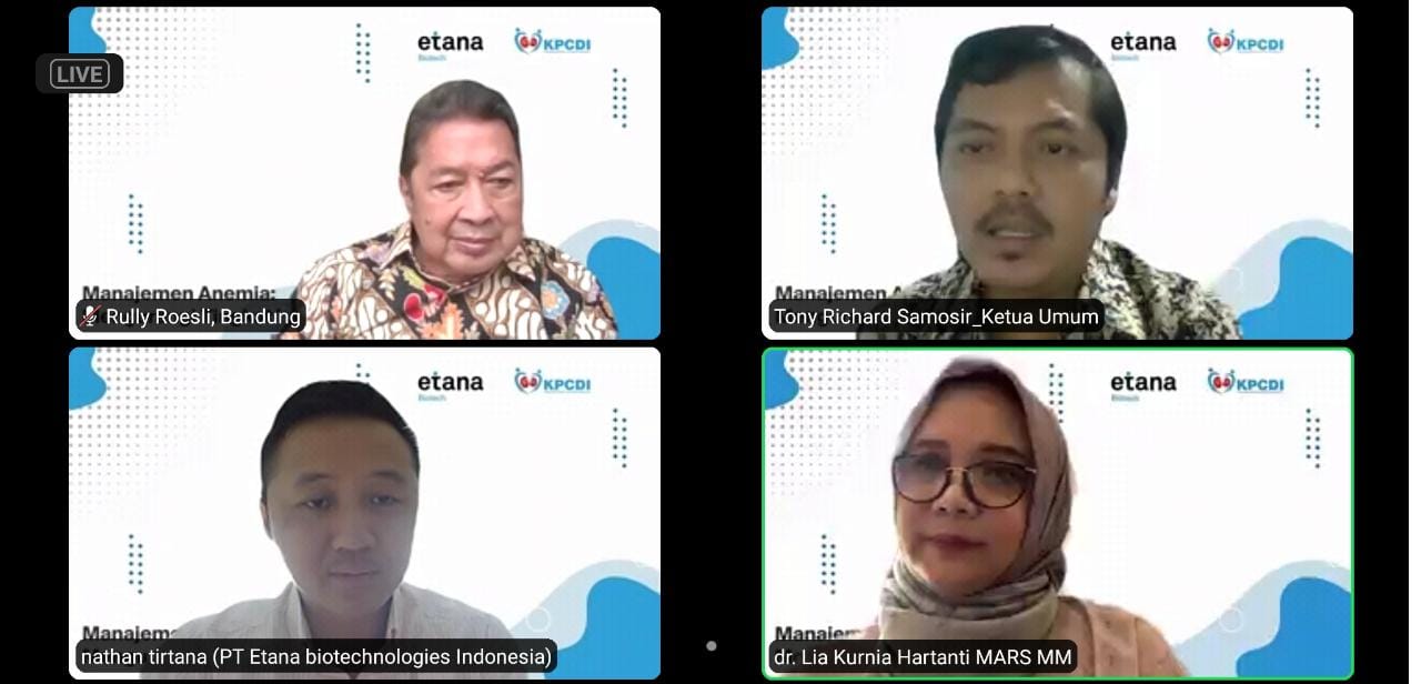 Webinar bertema Manajemen Anemia: Mengurangi Tingkat Transfusi Darah. 