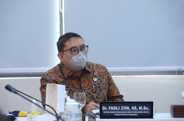 Ketua Badan Kerja Sama Antar Parlemen (BKSAP) DPR RI Fadli Zon 