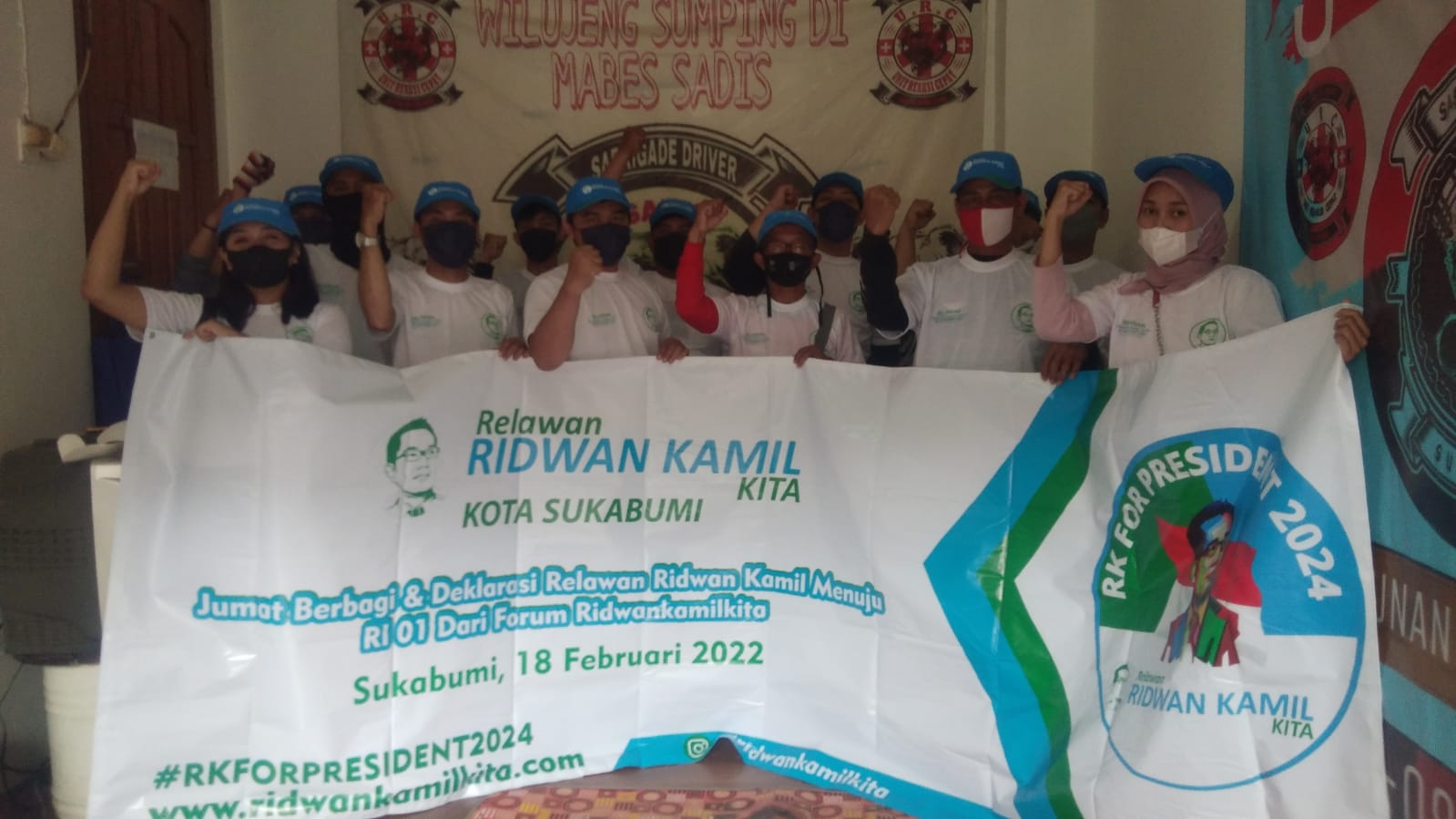 Relawan Ridwan Kamil Kami di Sukabumi mendeklarasikan diri mendukung pencalonan Ridwan Kamil sebagai calon presiden 2024
