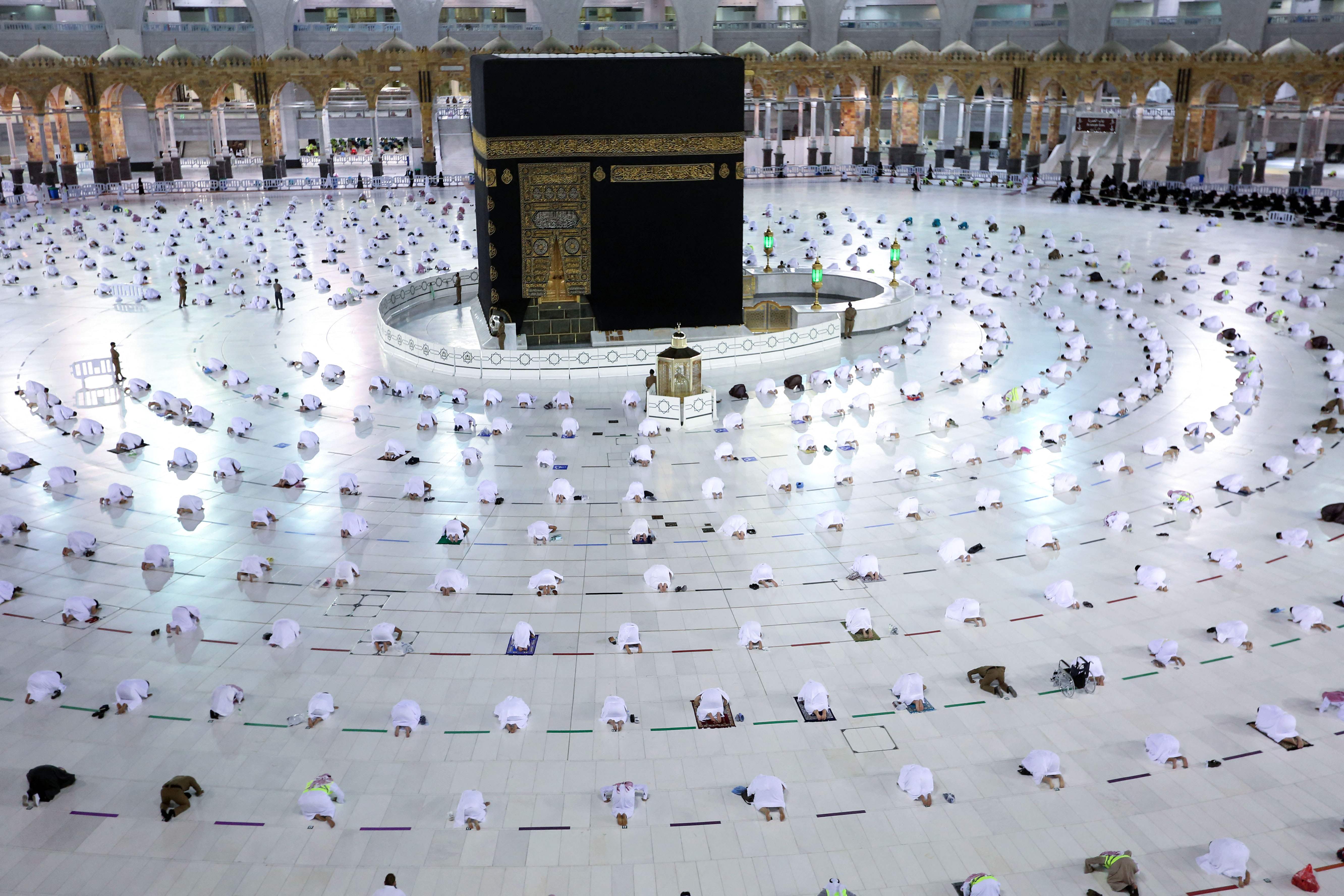 Suasana di Masjidil Haram, Mekah, Arab Saudi.