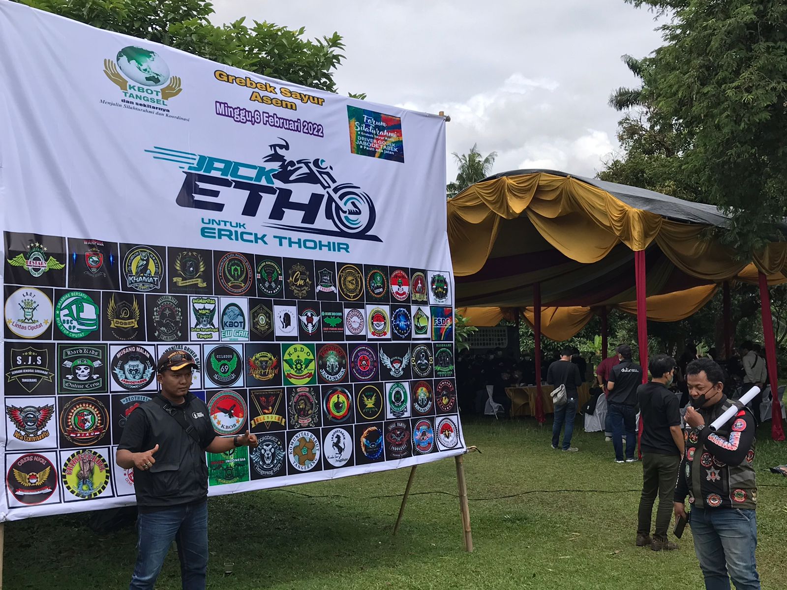 Ratusan tukang ojek se Jabodetabek Deklarasi dukungan ke Erick Thohir, Minggu (6/2) 