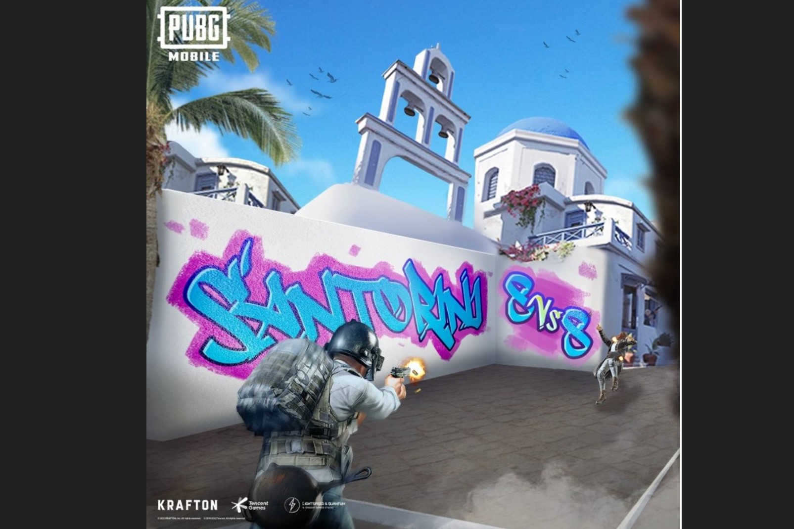 Mode permainan baru PUBG Mobile, Team Deathmatch 8v8 di map Santorini