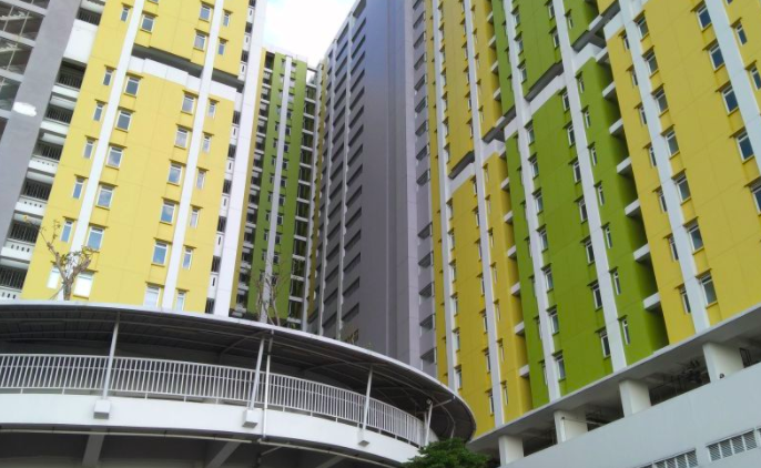  Rusun Pasar Rumput di Jakarta Selatan menjadi salah satu tempat isolasi terpusat pasien positif COVID-19, Jumat (25/6/2021).